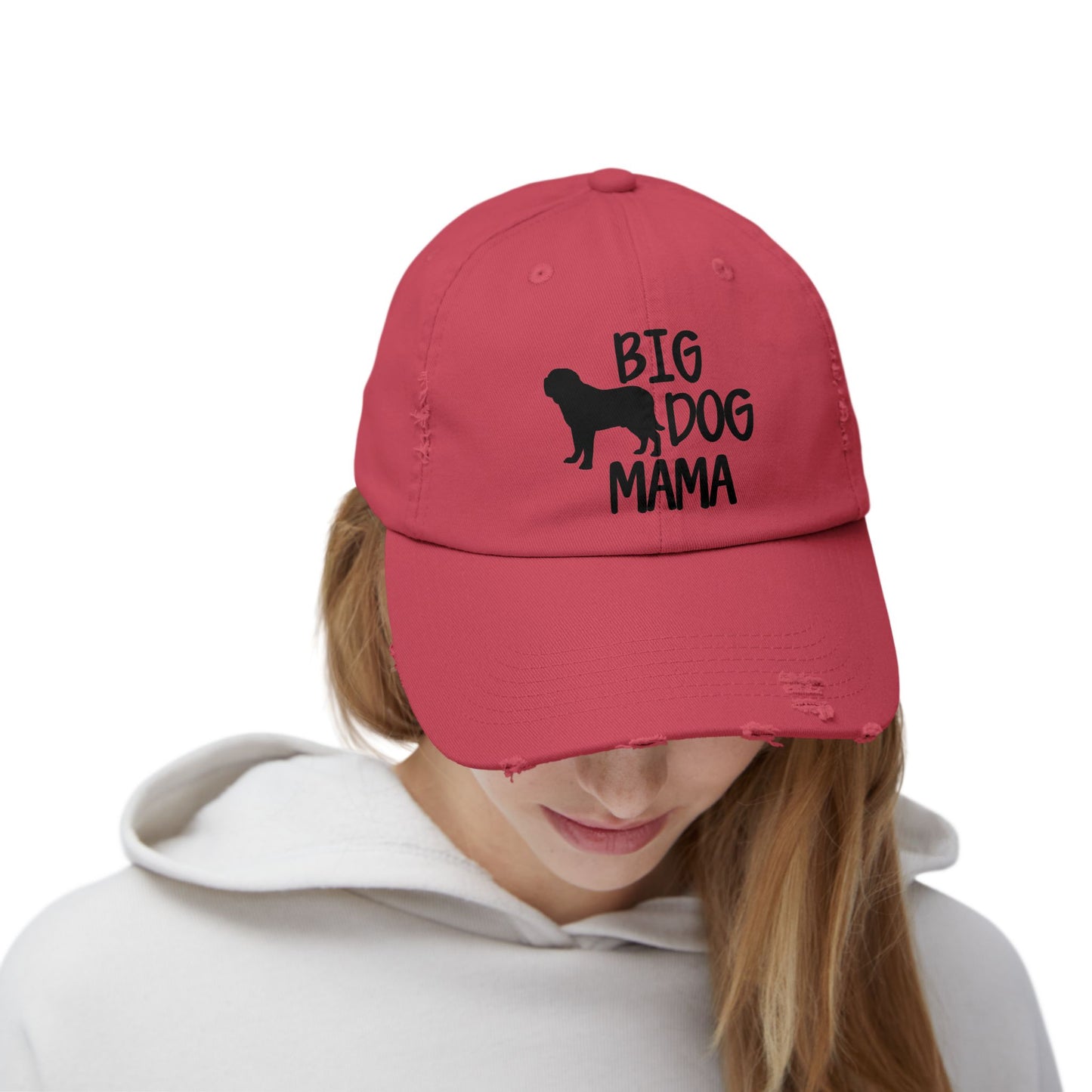 Big Dog Mama Unisex Distressed Cap - Perfect Gift for Dog Lovers