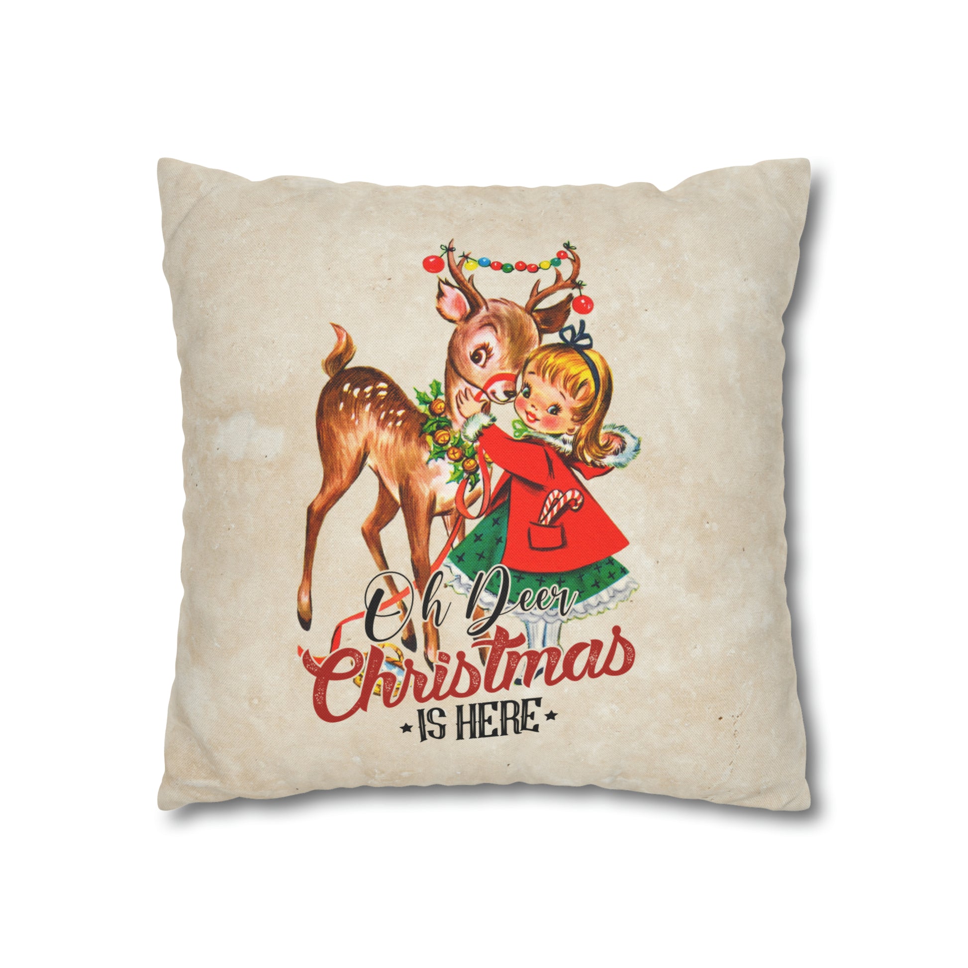 Oh Deer ...Spun Polyester Square Pillow Case