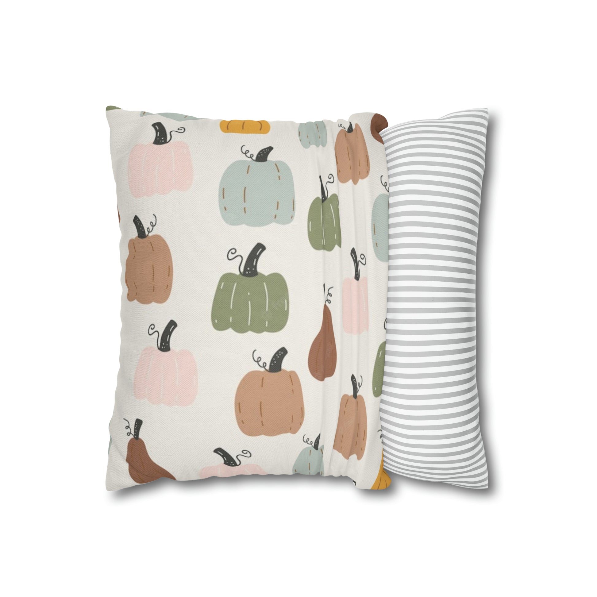 Fall Spun Polyester Square Pillow Case