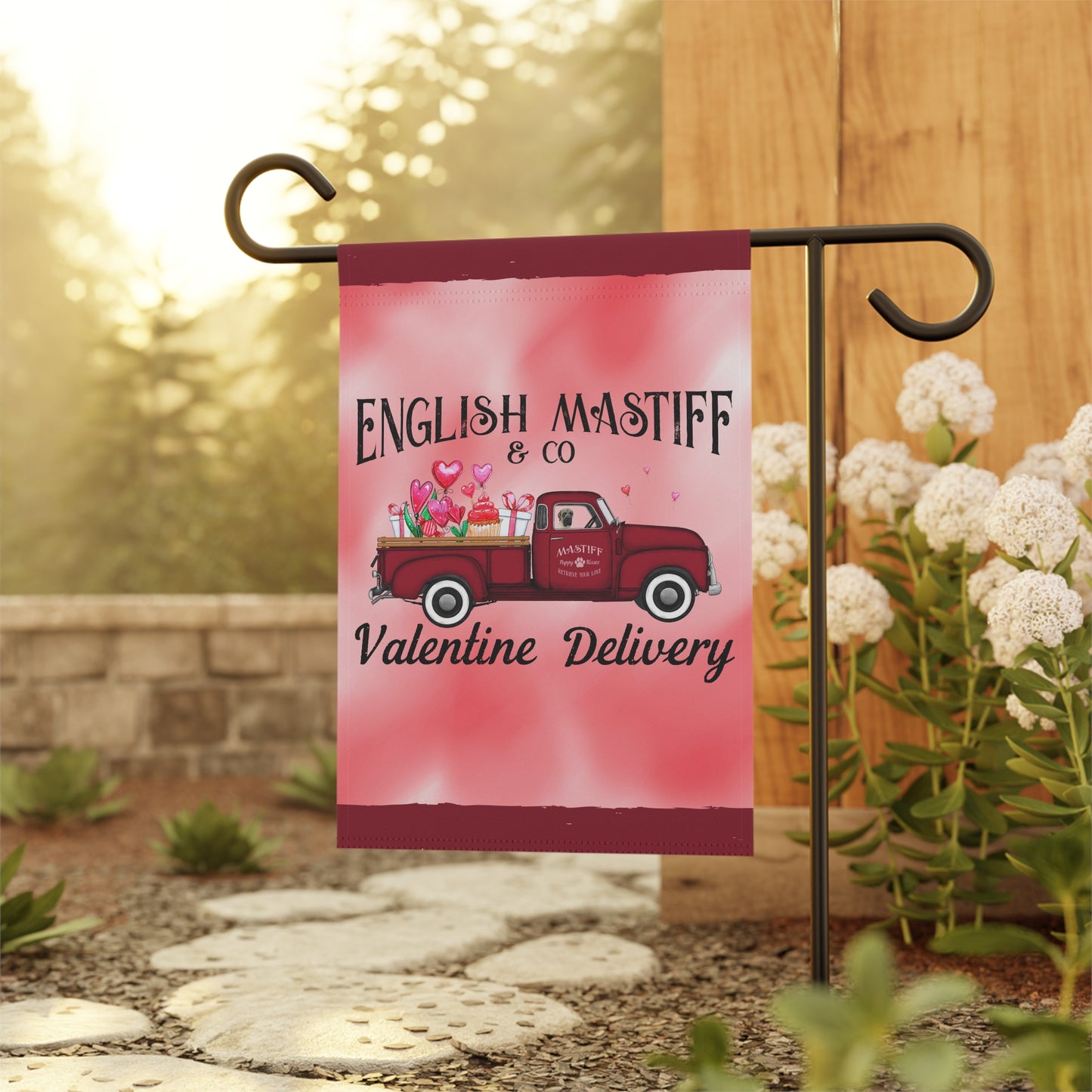 Mastiff Valentine Garden Flag