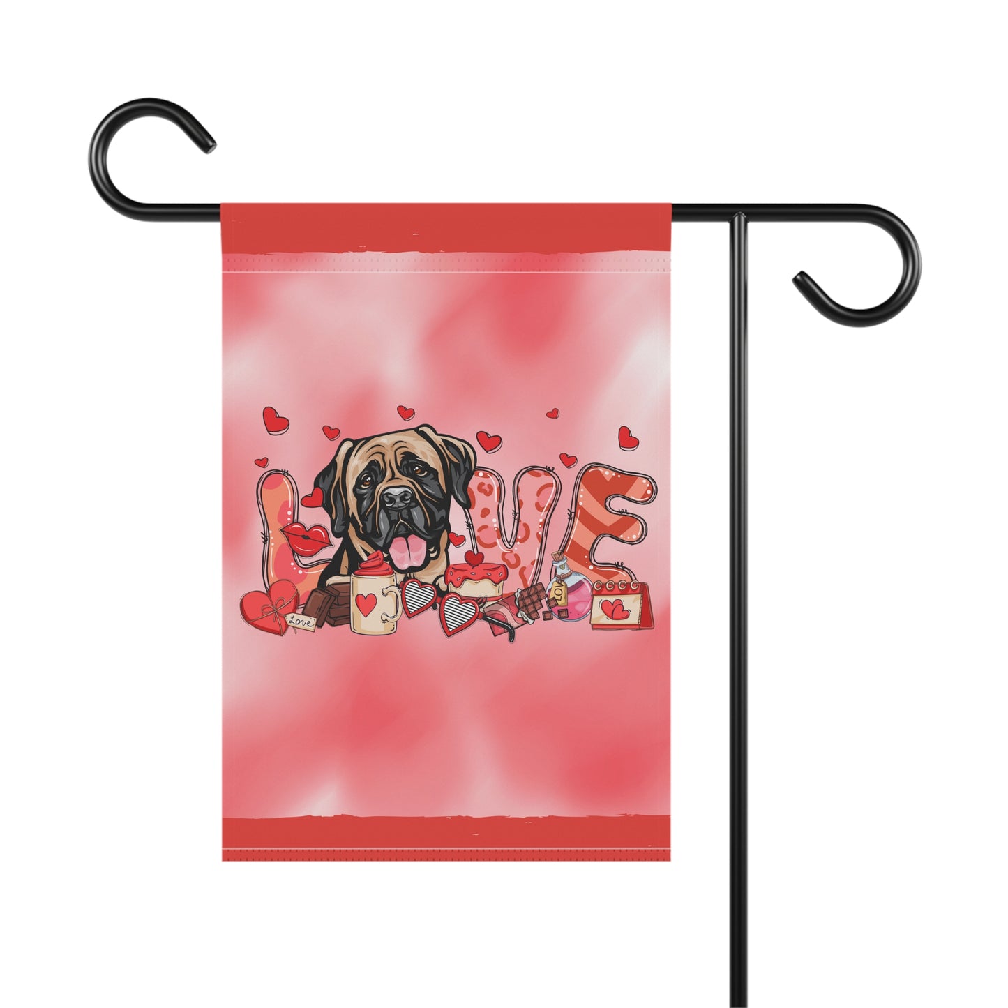 Love Mastiff Garden Flag