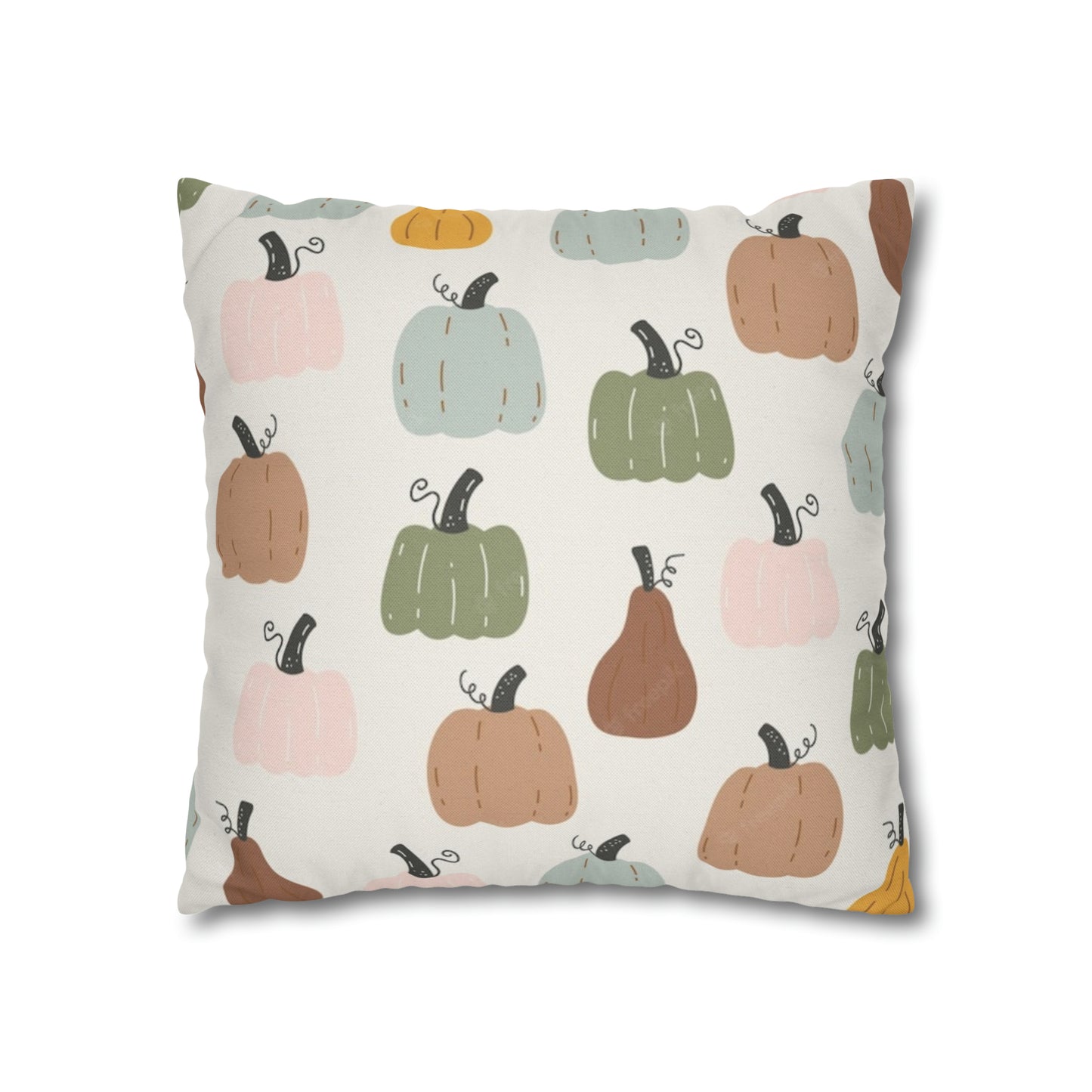 Fall Spun Polyester Square Pillow Case