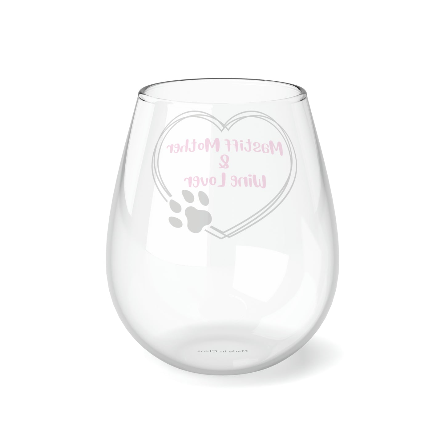 Mastiff Mother Stemless Wine Glass, 11.75oz