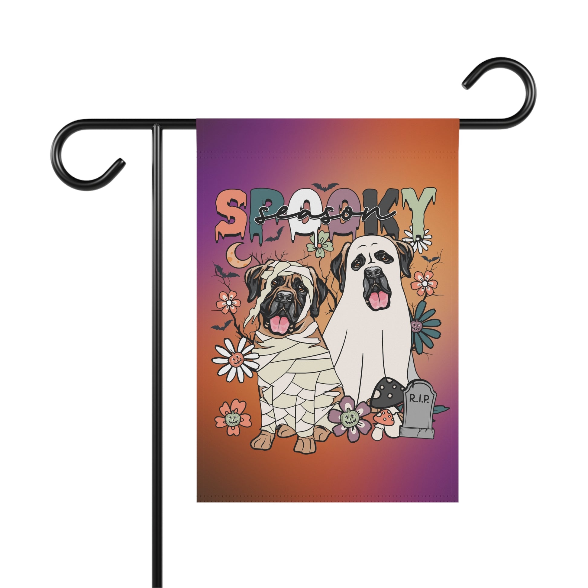 Halloween Mastiff Garden Flag