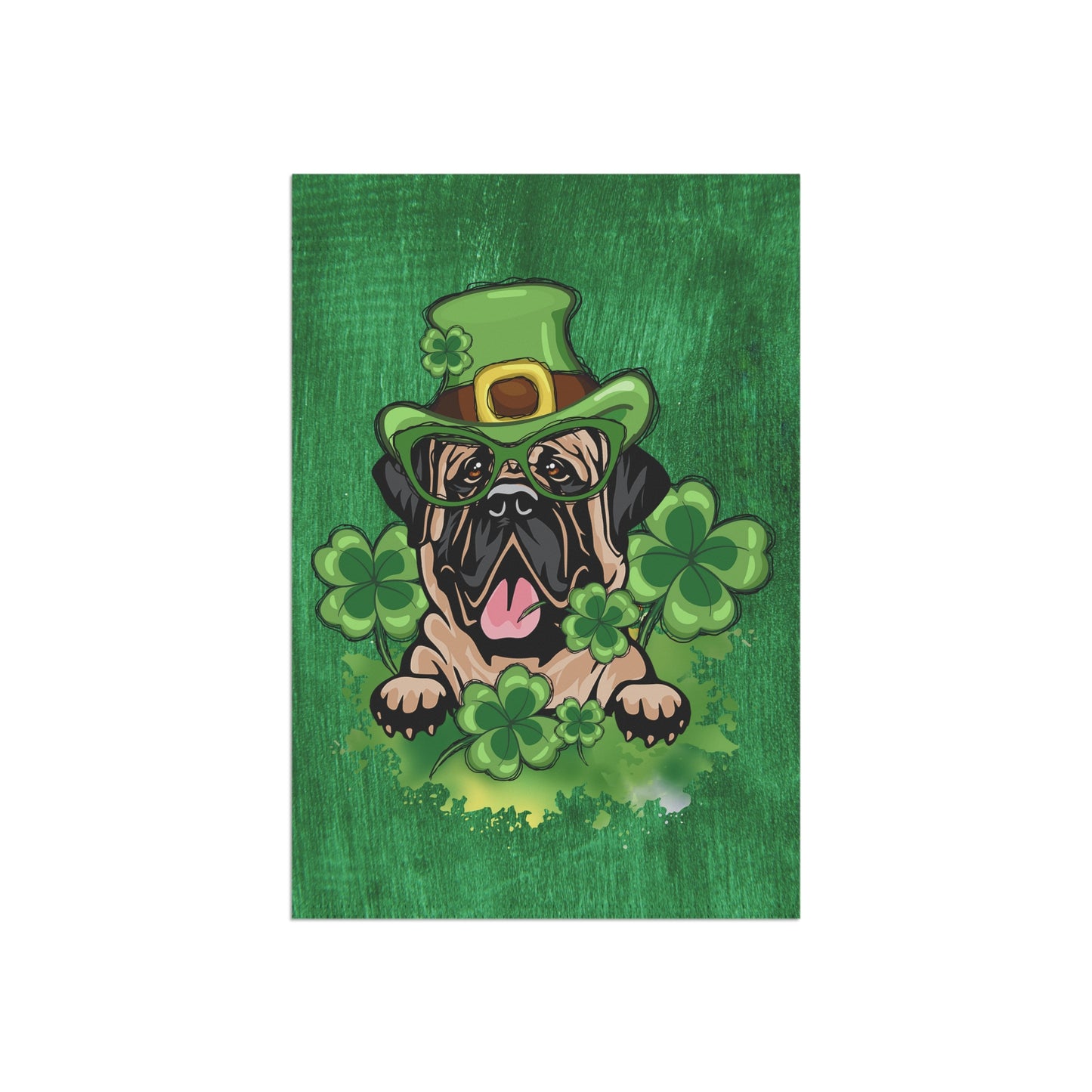 Mastiff Clover Garden Flag