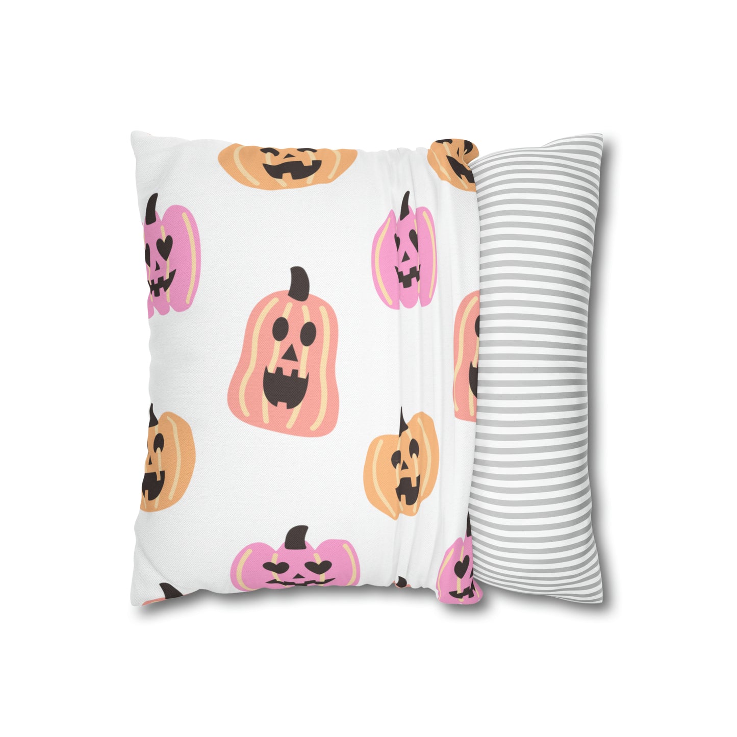 Pumpkin Spun Polyester Square Pillow Case