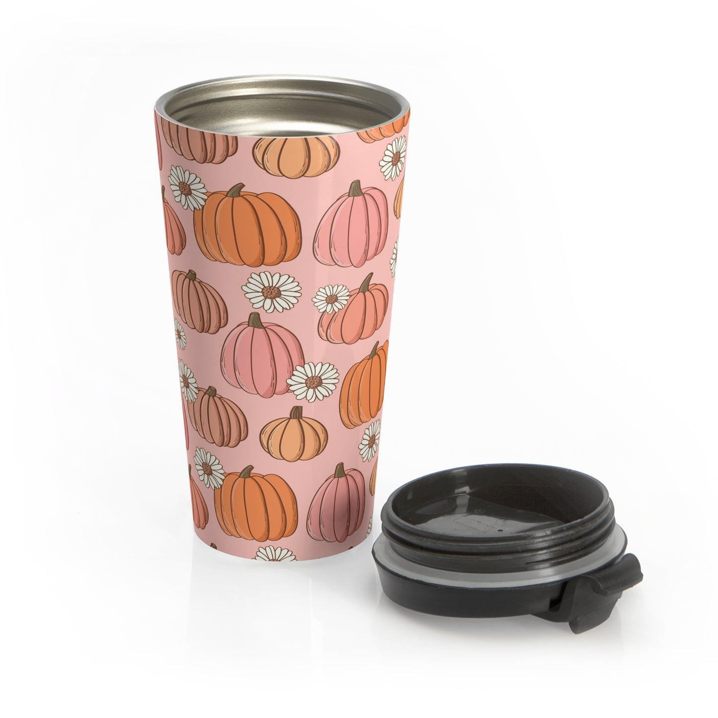 Pumpkin Stainless Steel Travel Mug