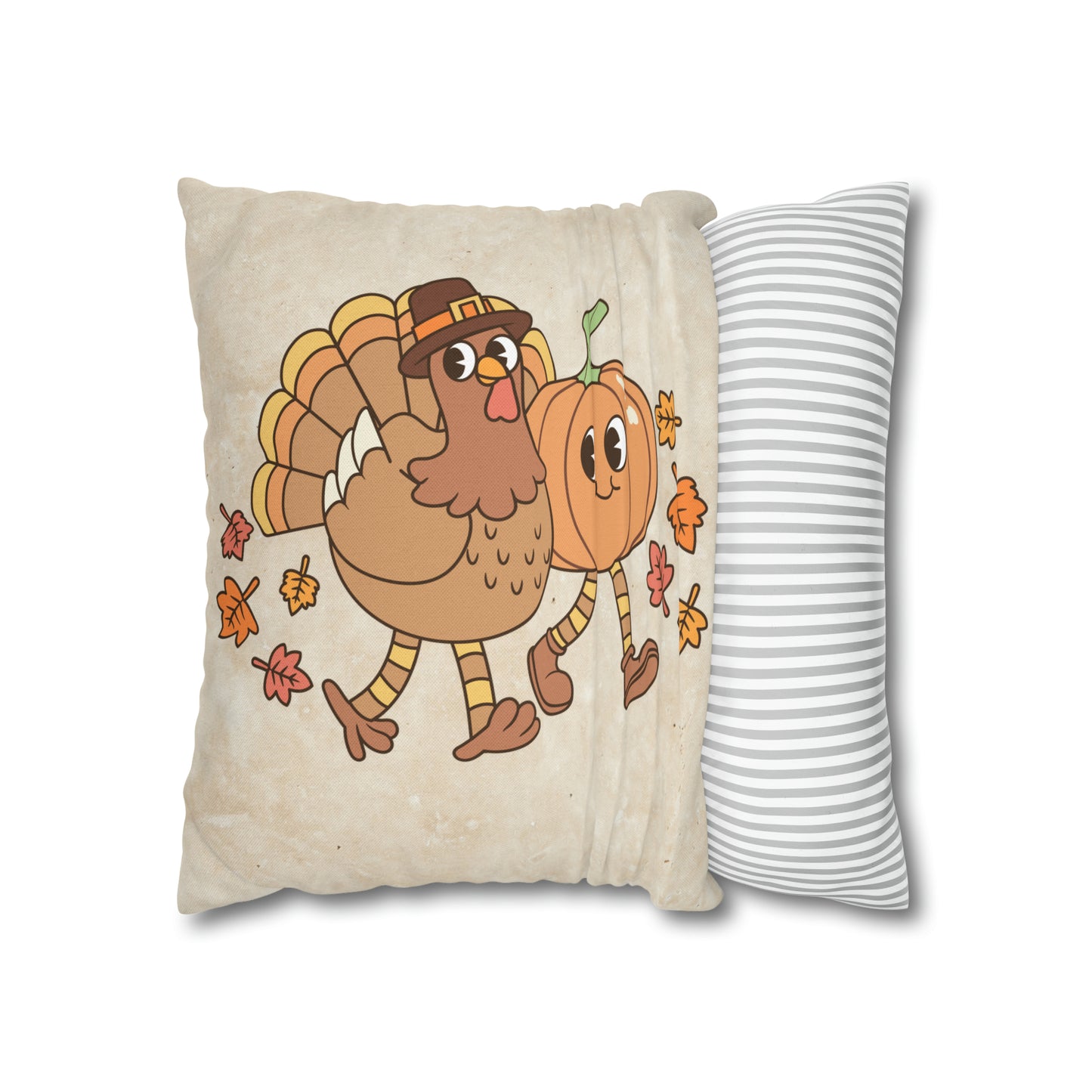 Thanksgiving & Christmas Spun Polyester Square Pillow Case