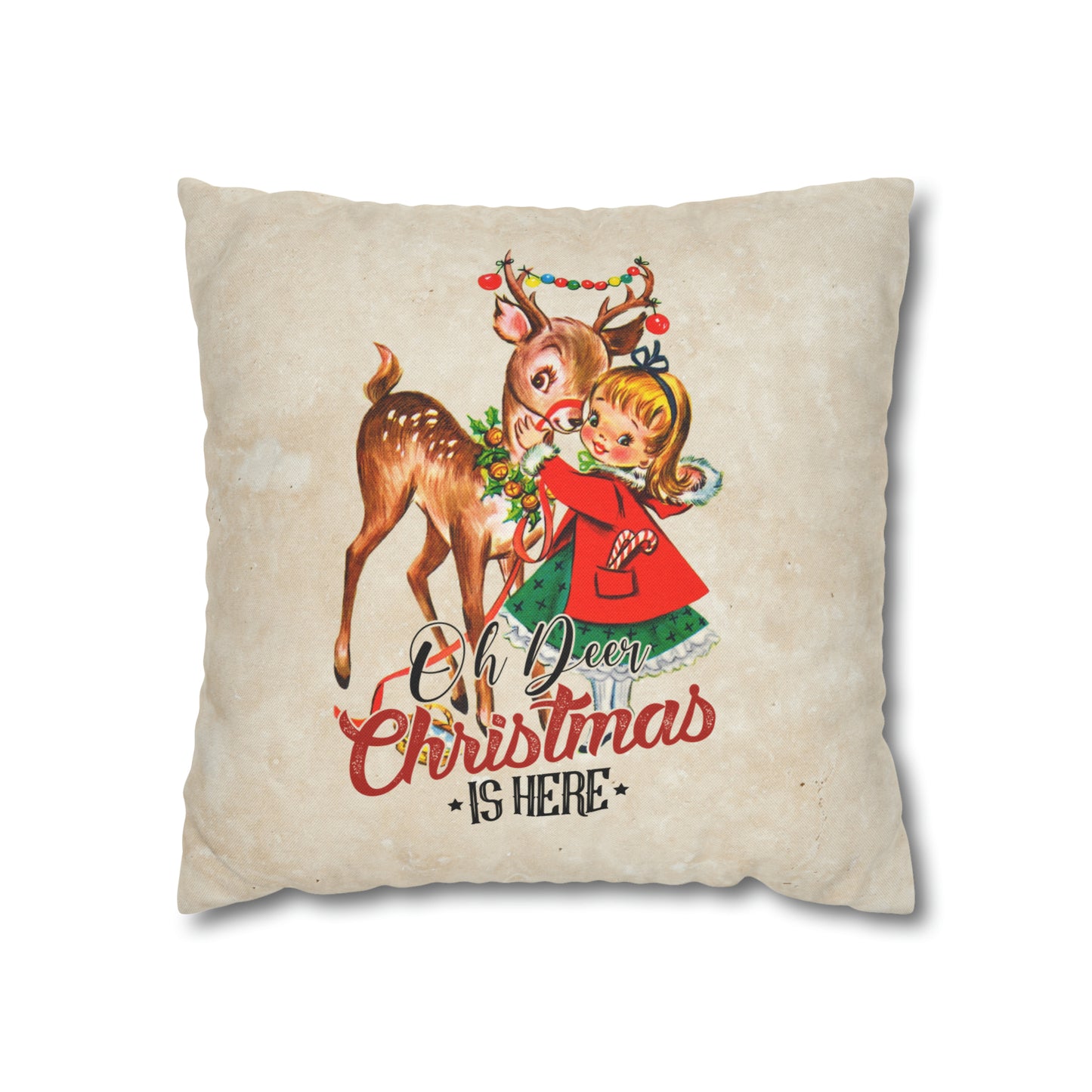 Oh Deer ...Spun Polyester Square Pillow Case