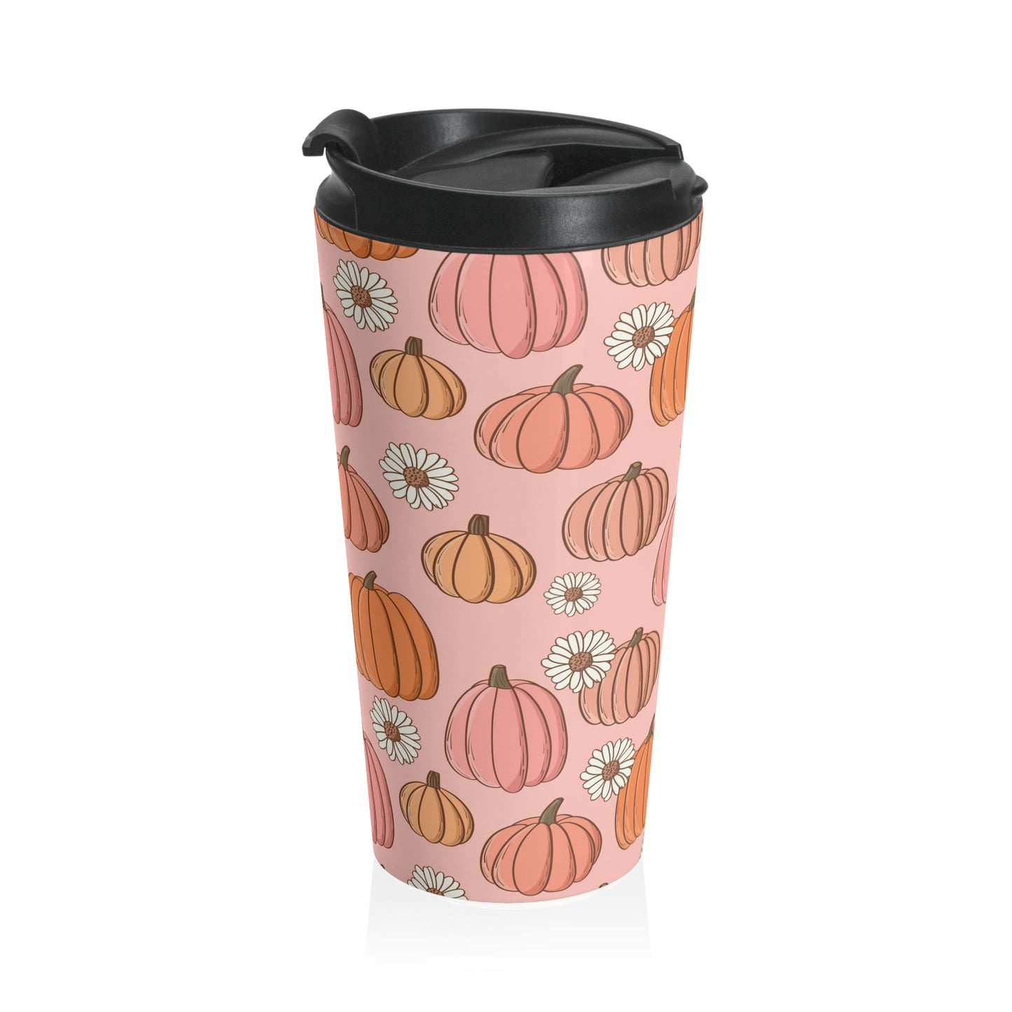 Pumpkin Stainless Steel Travel Mug