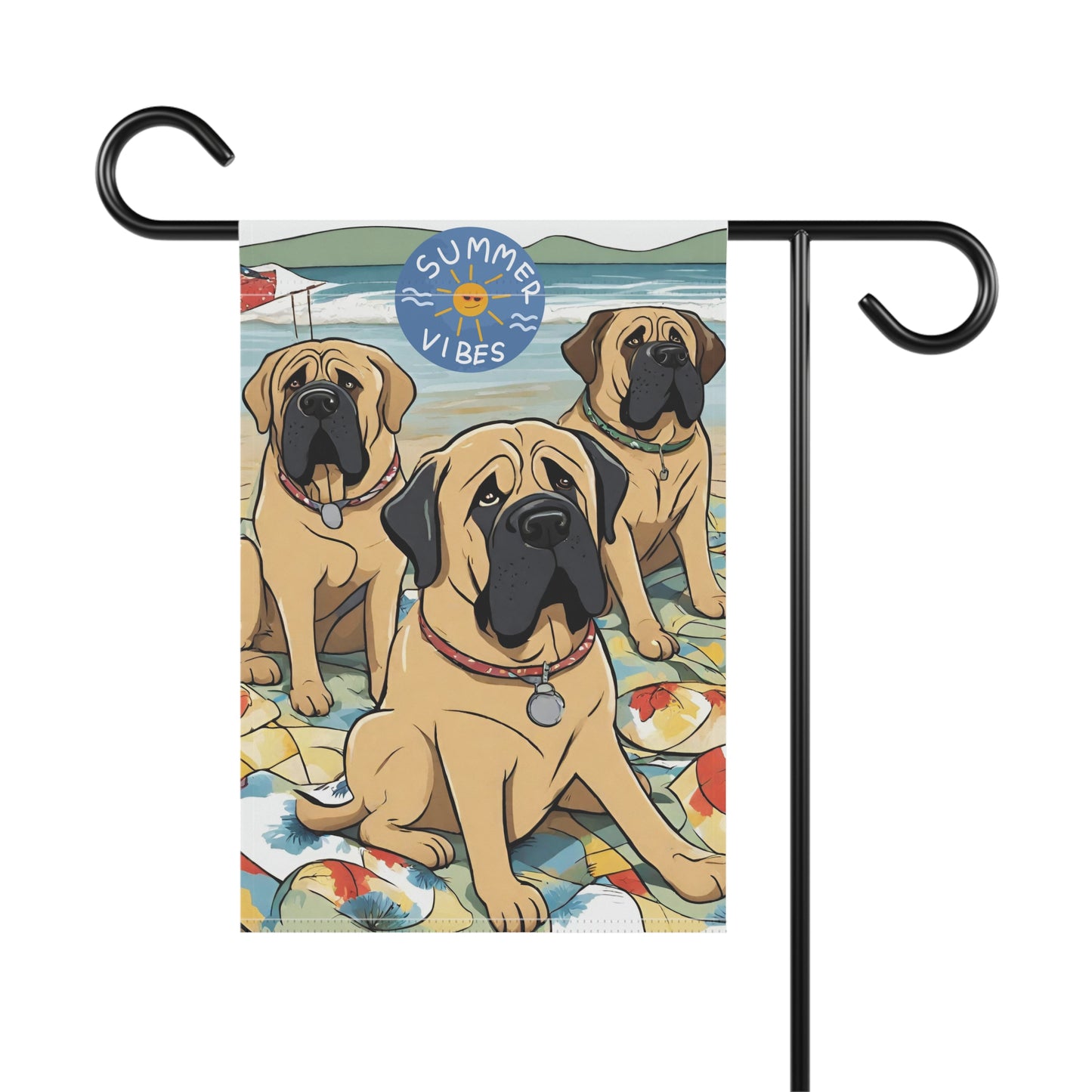 Mastiff Summer Vibes Garden Flag