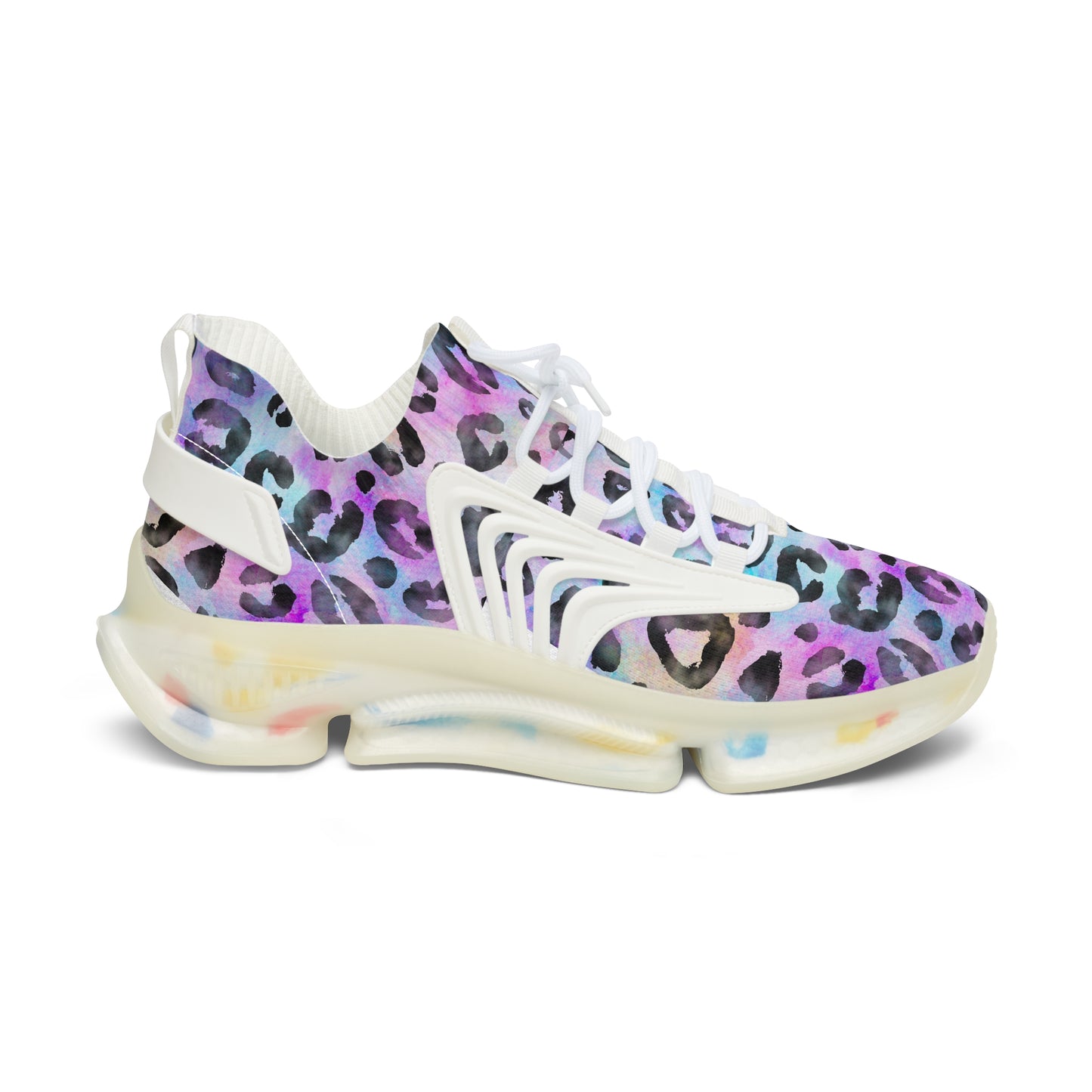 Purple Leopard Women's Mesh Sneakers