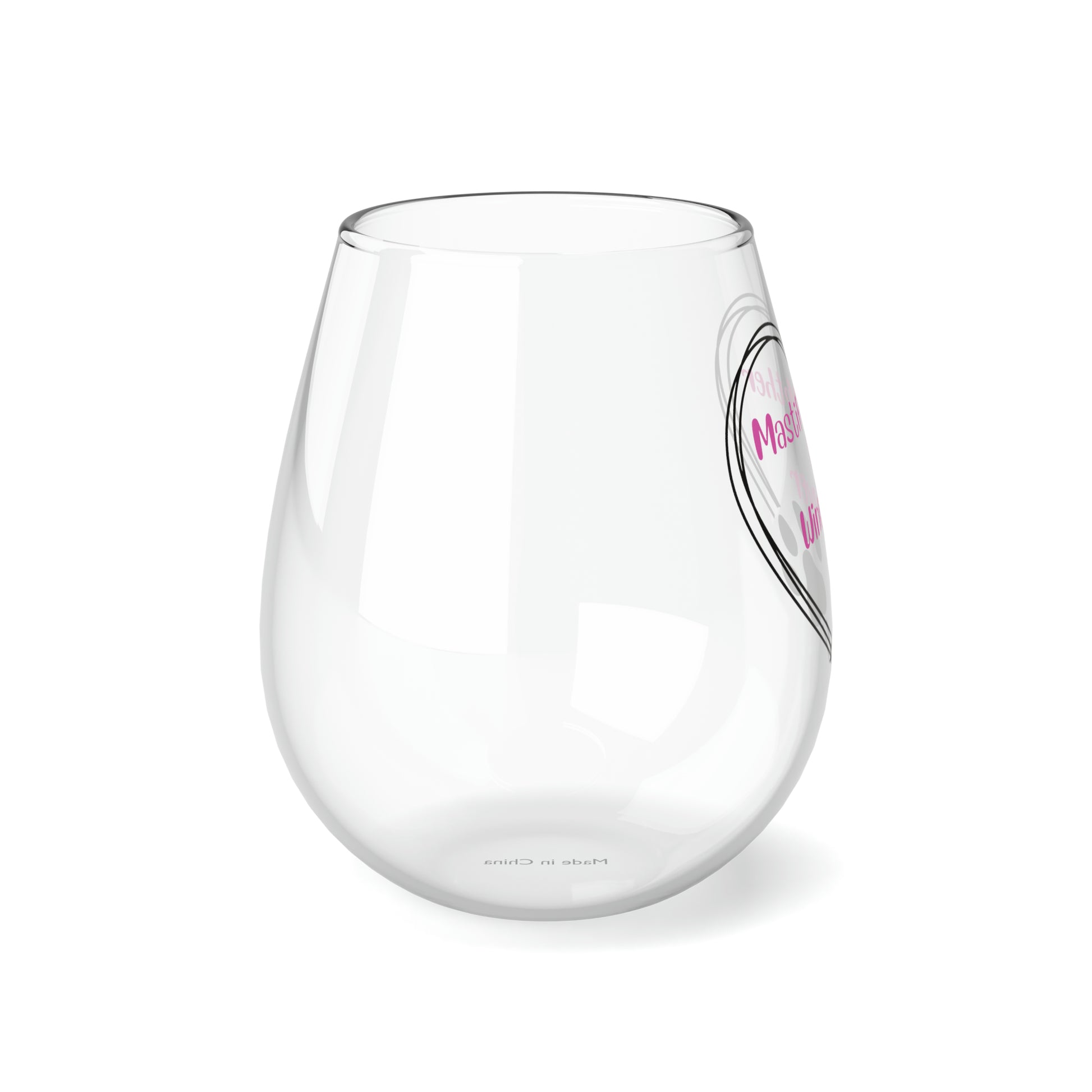 Mastiff Mother Stemless Wine Glass, 11.75oz