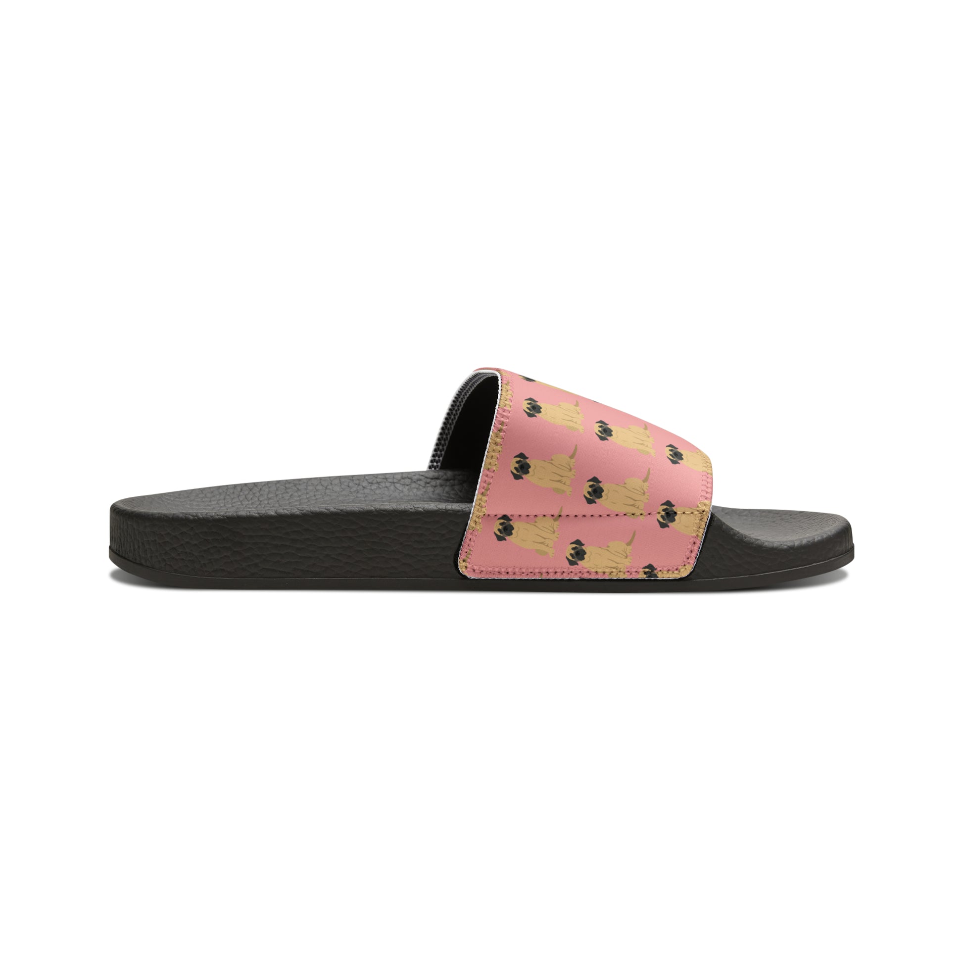 English Mastiff Pink Women's PU Slide Sandals