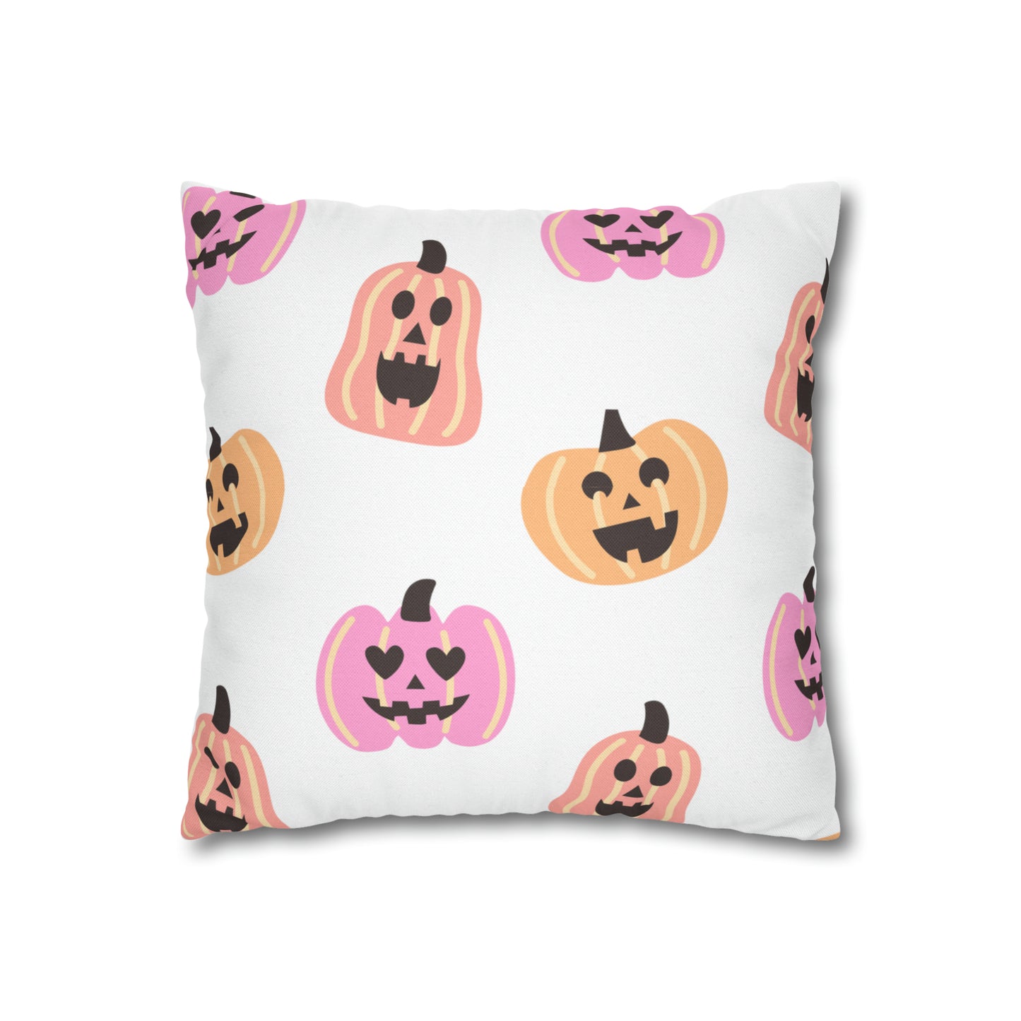 Pumpkin Spun Polyester Square Pillow Case