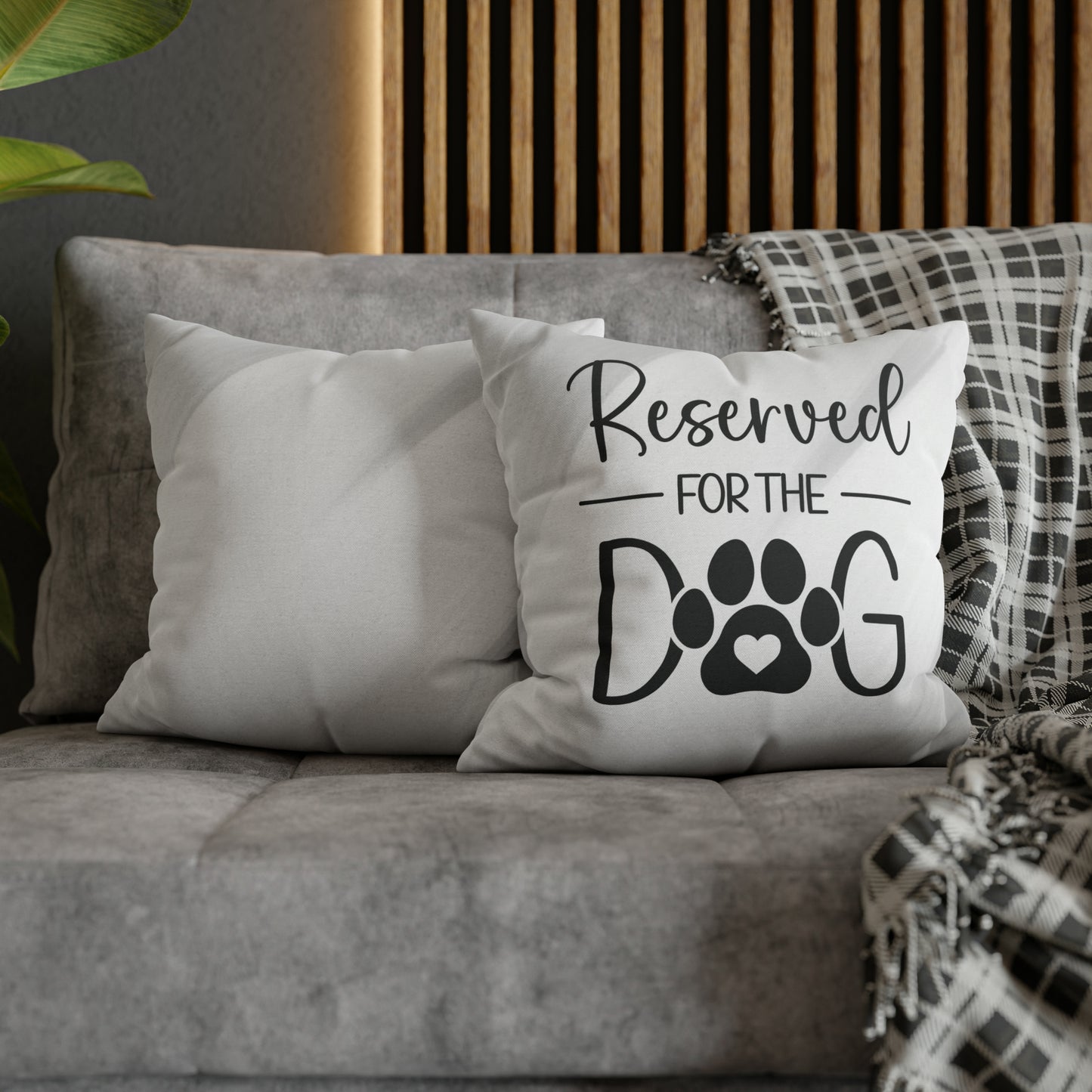 Reserved for the dog Spun Polyester Square Pillow Case 16" × 16"