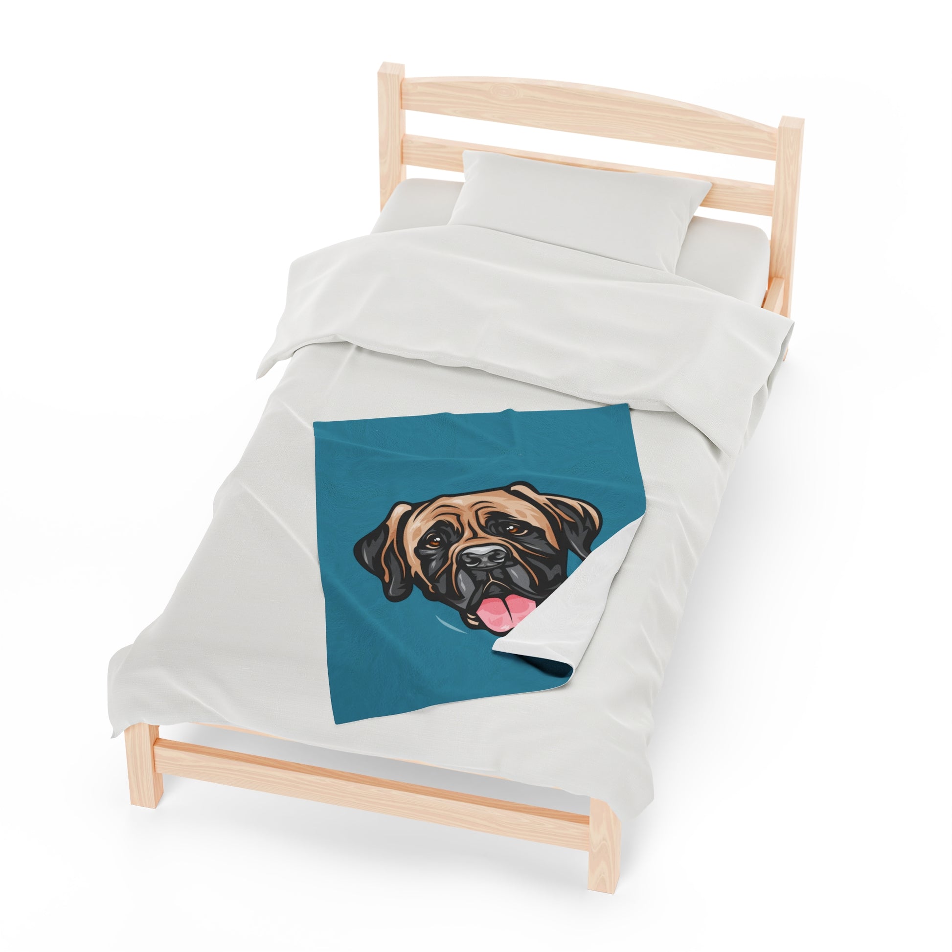 English Mastiff Velveteen Plush Blanket