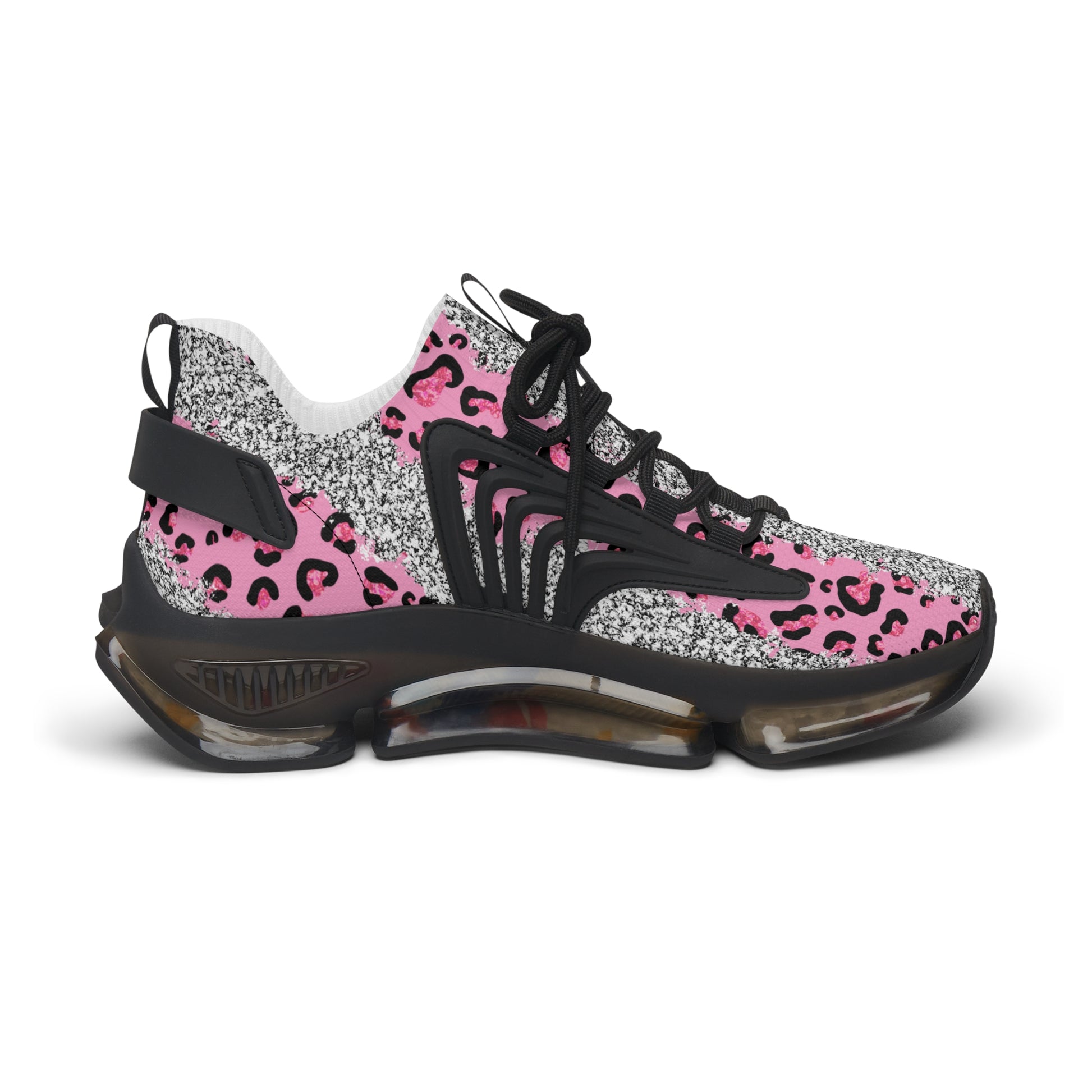 Pink Leopard Women's Mesh Sneakers