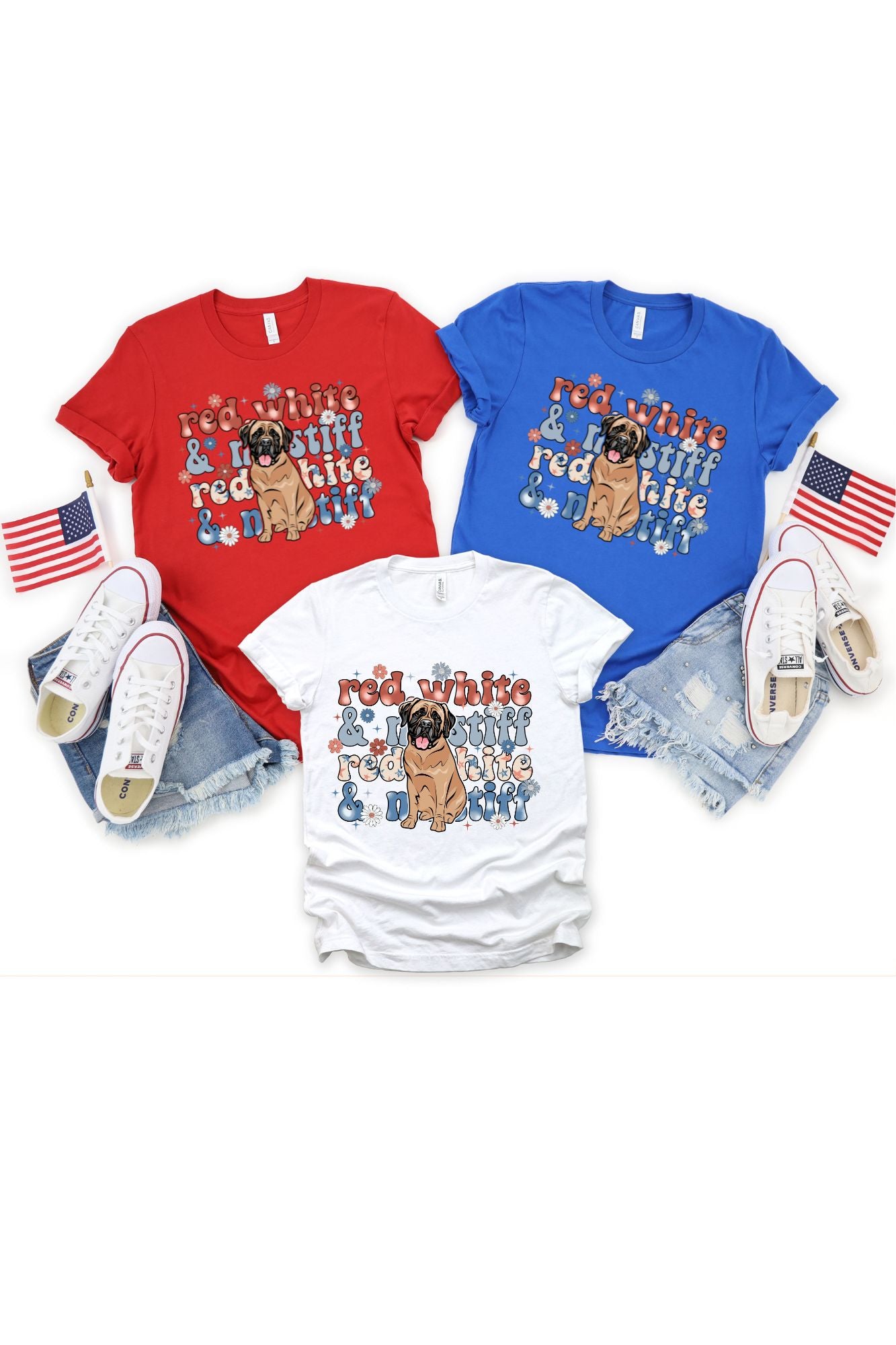 Red, White & Mastiff T Shirt