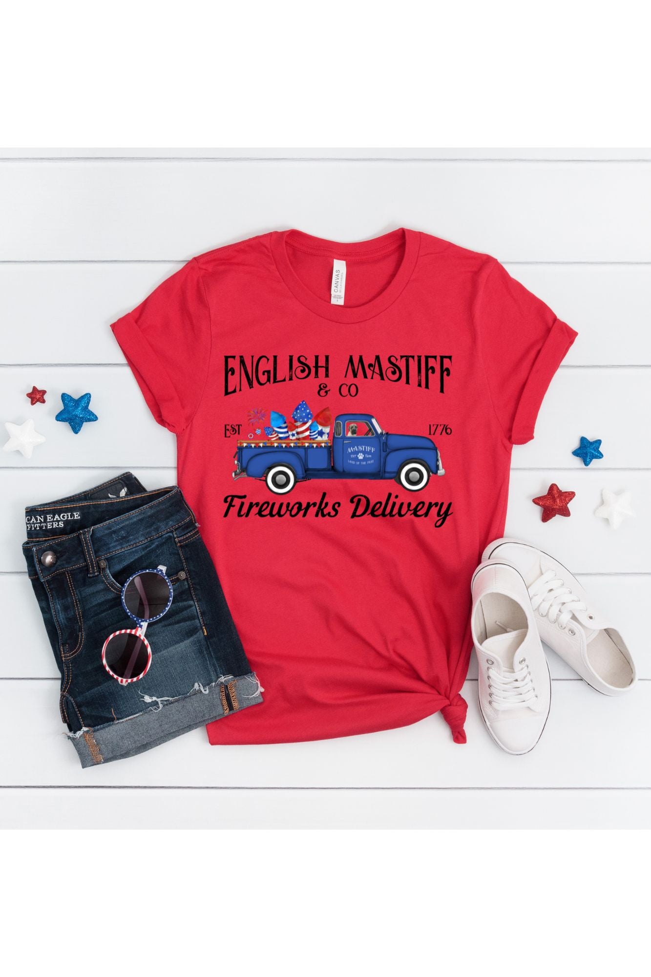 Mastiff Fireworks Truck T Shirt