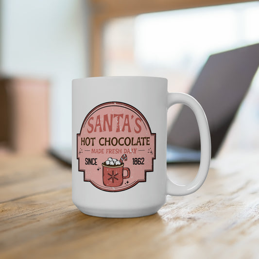 Santa's Hot Chocolate Ceramic Mug 15oz 15oz