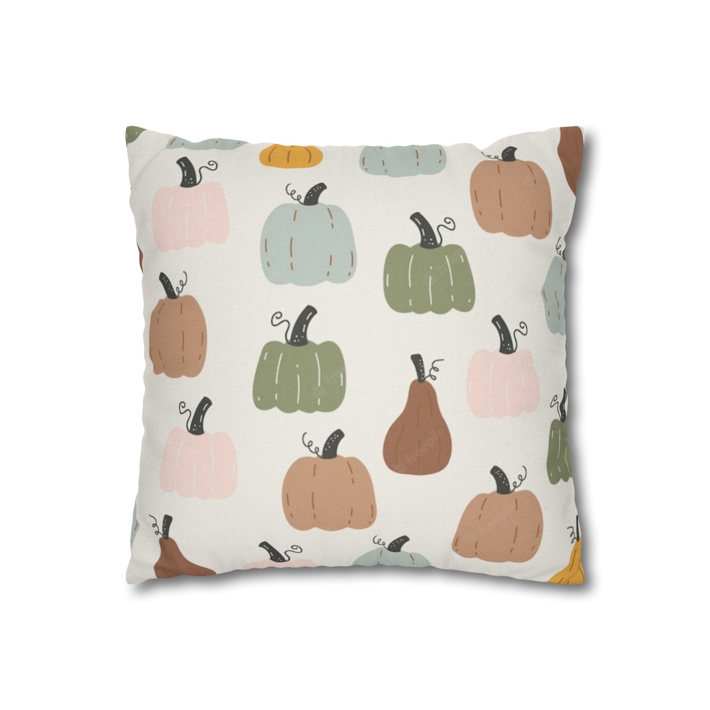 Fall Spun Polyester Square Pillow Case