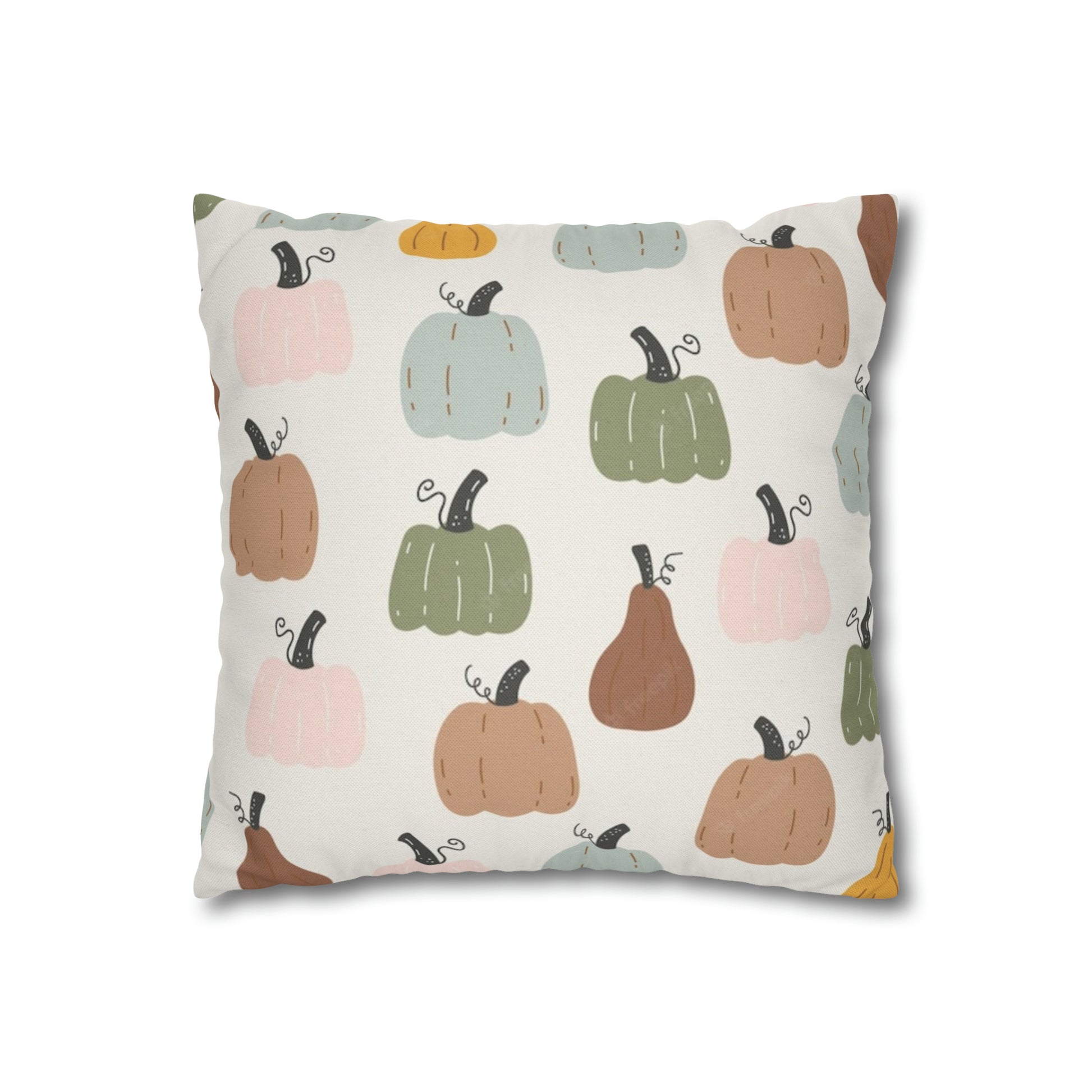 Fall Spun Polyester Square Pillow Case