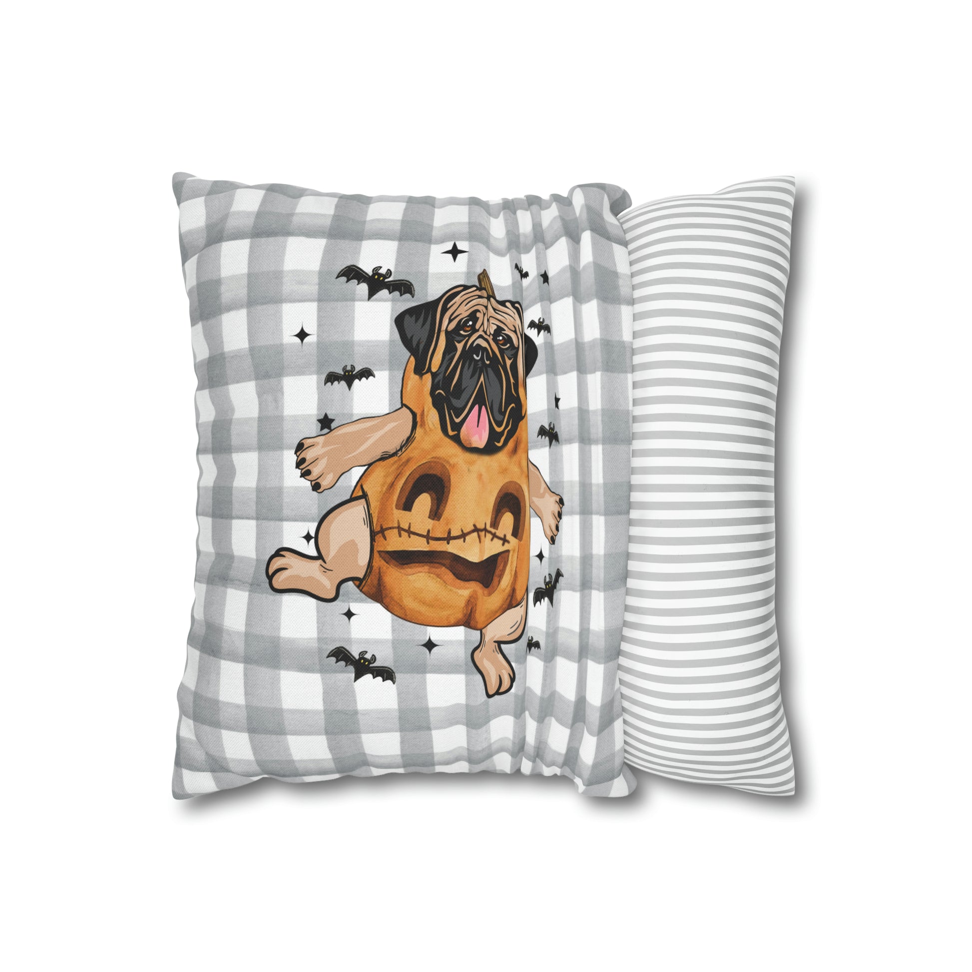 Halloween Mastiff Spun Polyester Square Pillow Case