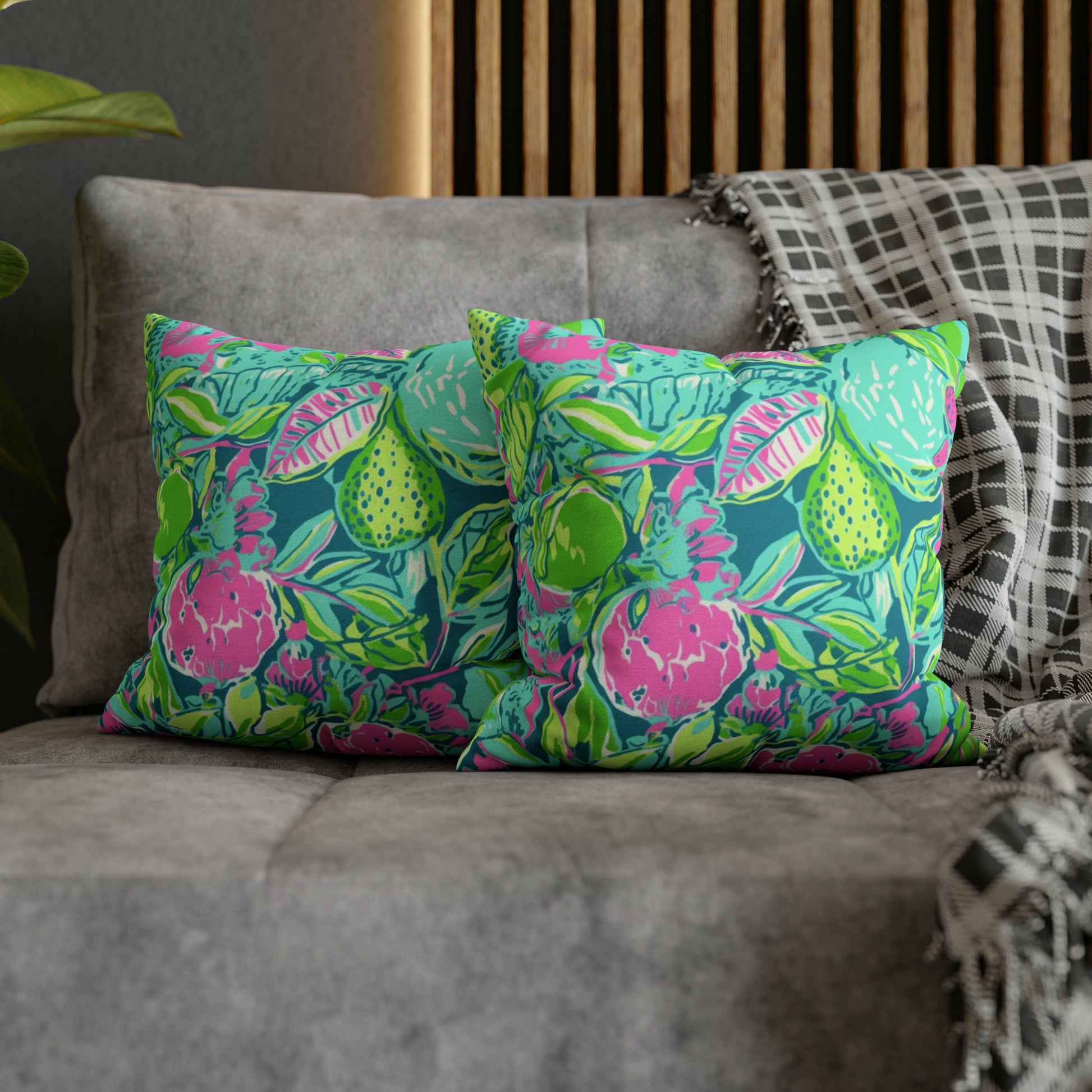 Lilly Inspired Spun Polyester Square Pillow Case