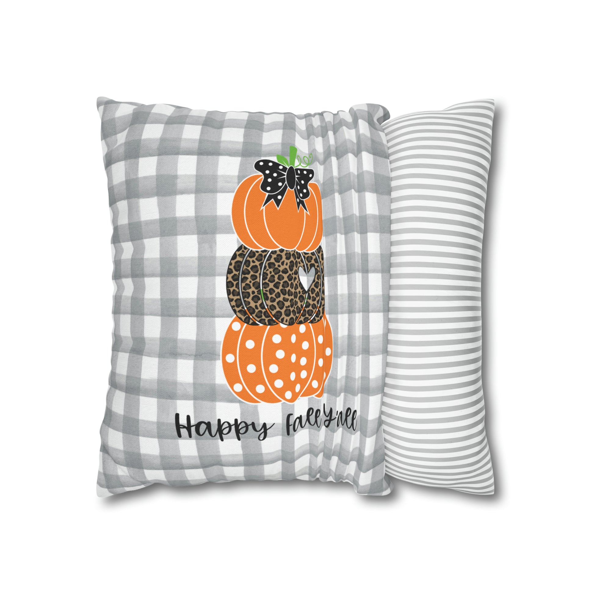 Fall Spun Polyester Square Pillow Case