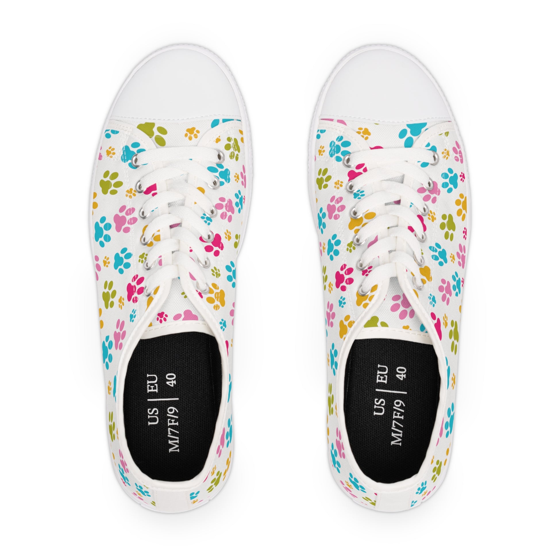 Paw Print Women's Low Top Sneakers