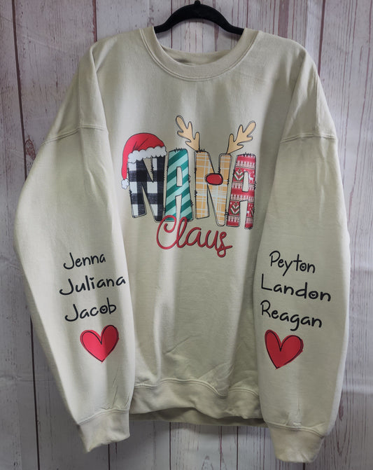 Nana Claus Custom Christmas Sweatshirt