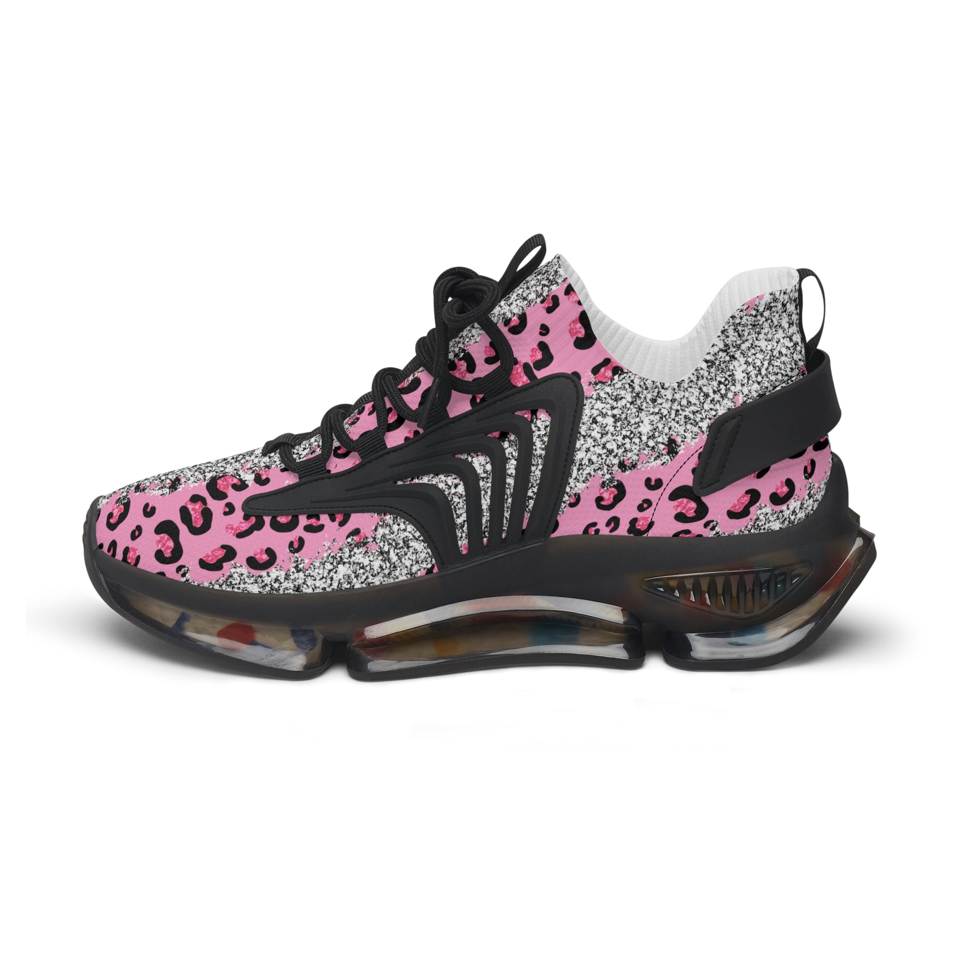 Pink Leopard Women's Mesh Sneakers