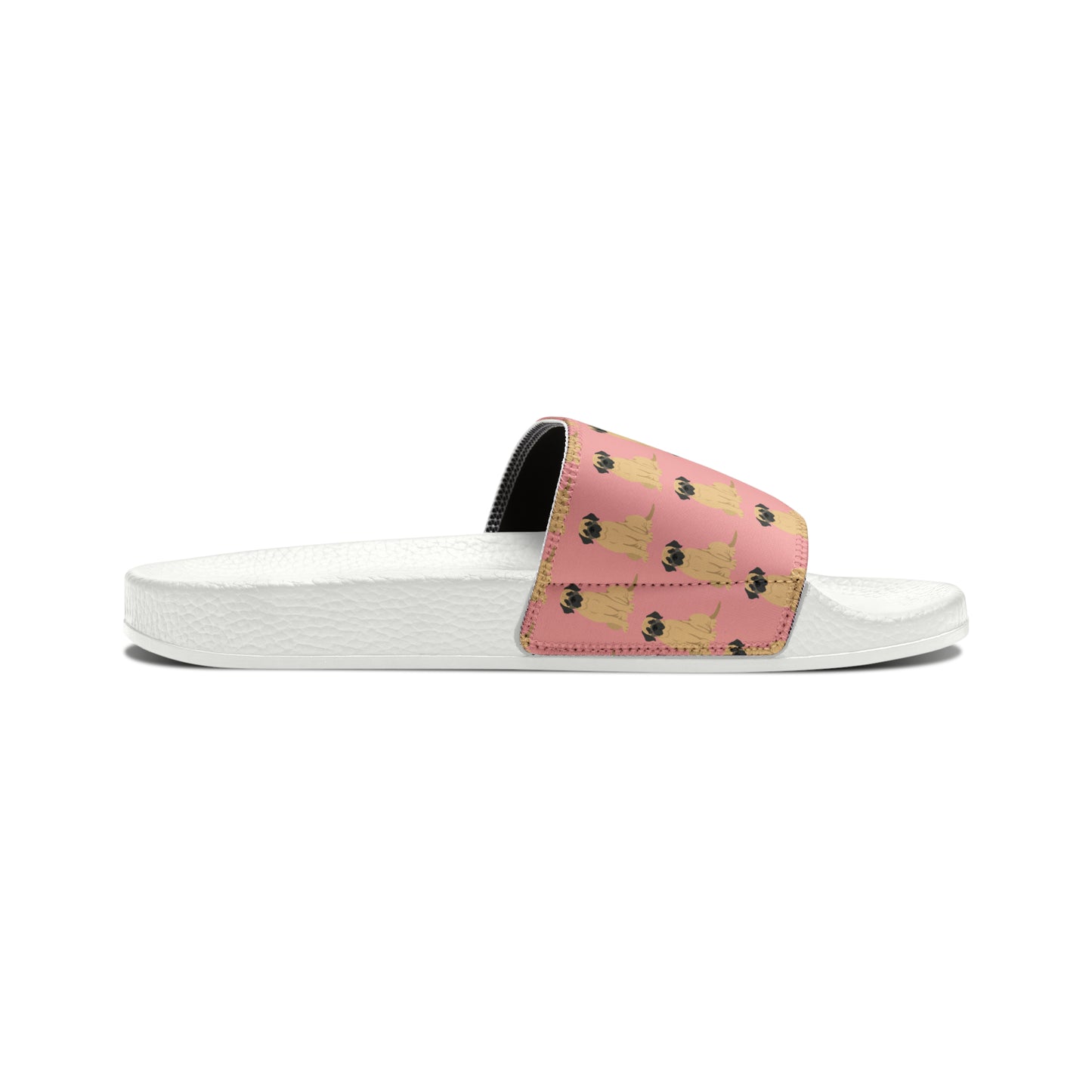 English Mastiff Pink Women's PU Slide Sandals