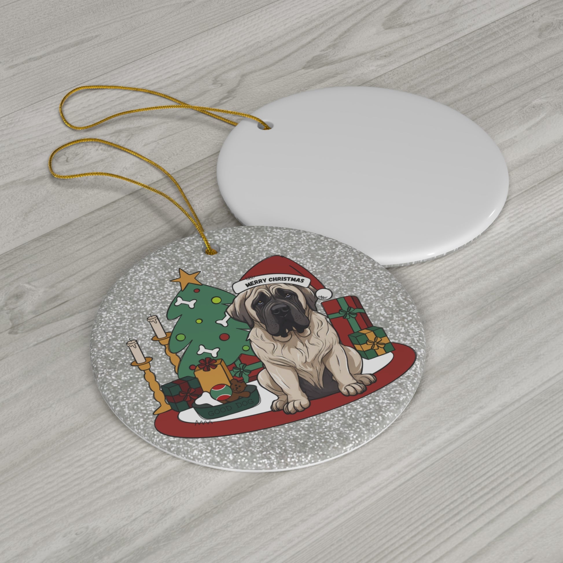 Mastiff Ceramic Ornament