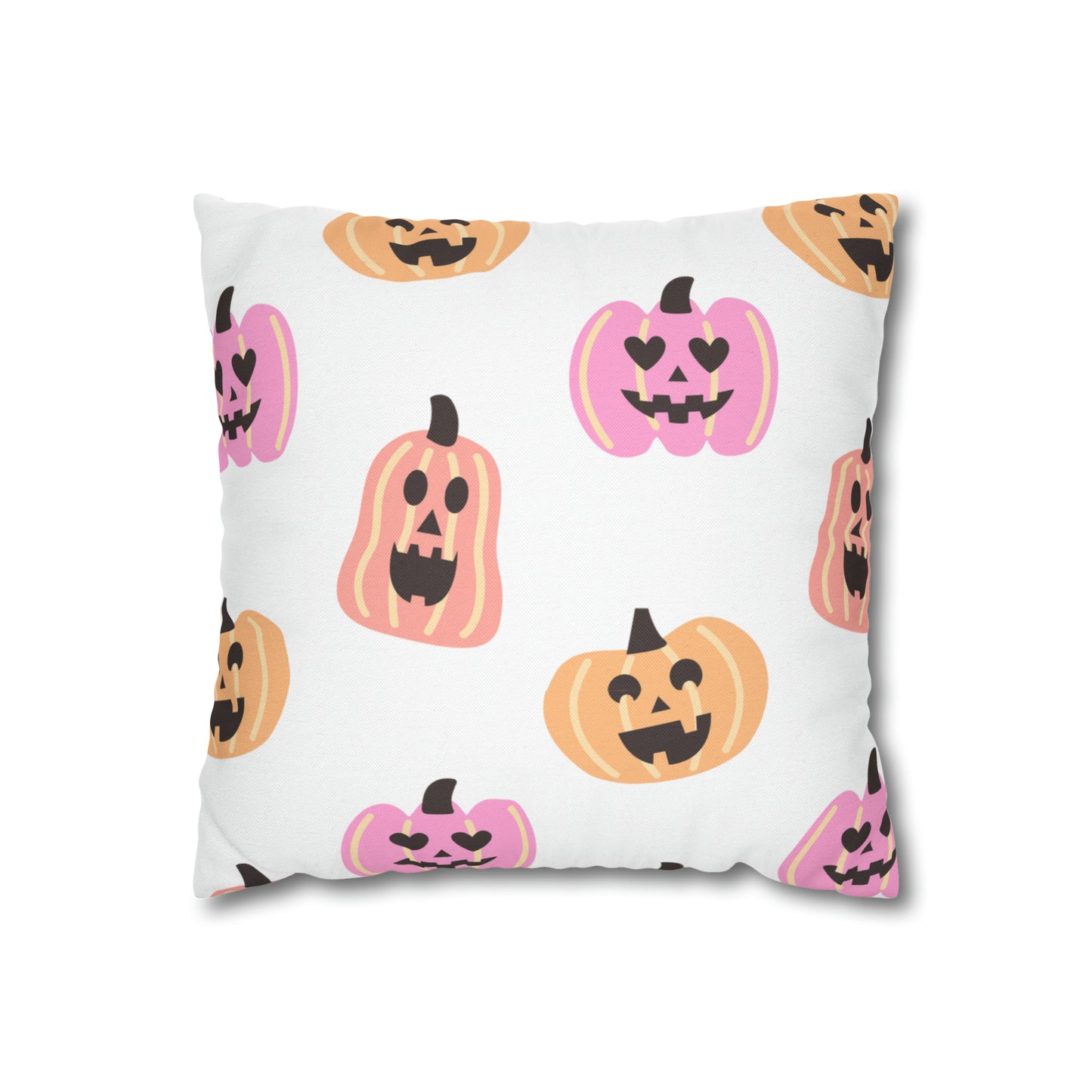 Pumpkin Spun Polyester Square Pillow Case