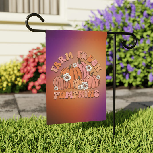 Fresh Pumpkin Garden Flag 12'' × 18''