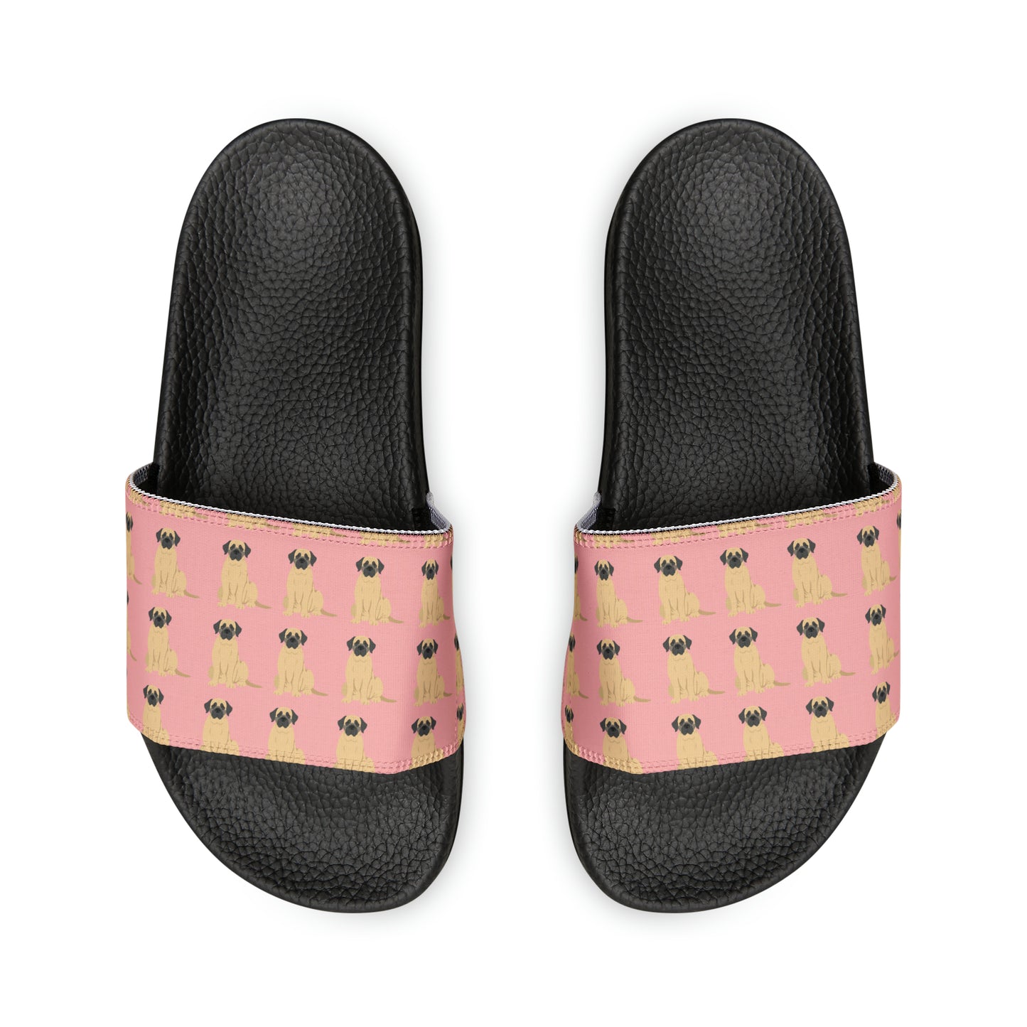 English Mastiff Pink Women's PU Slide Sandals