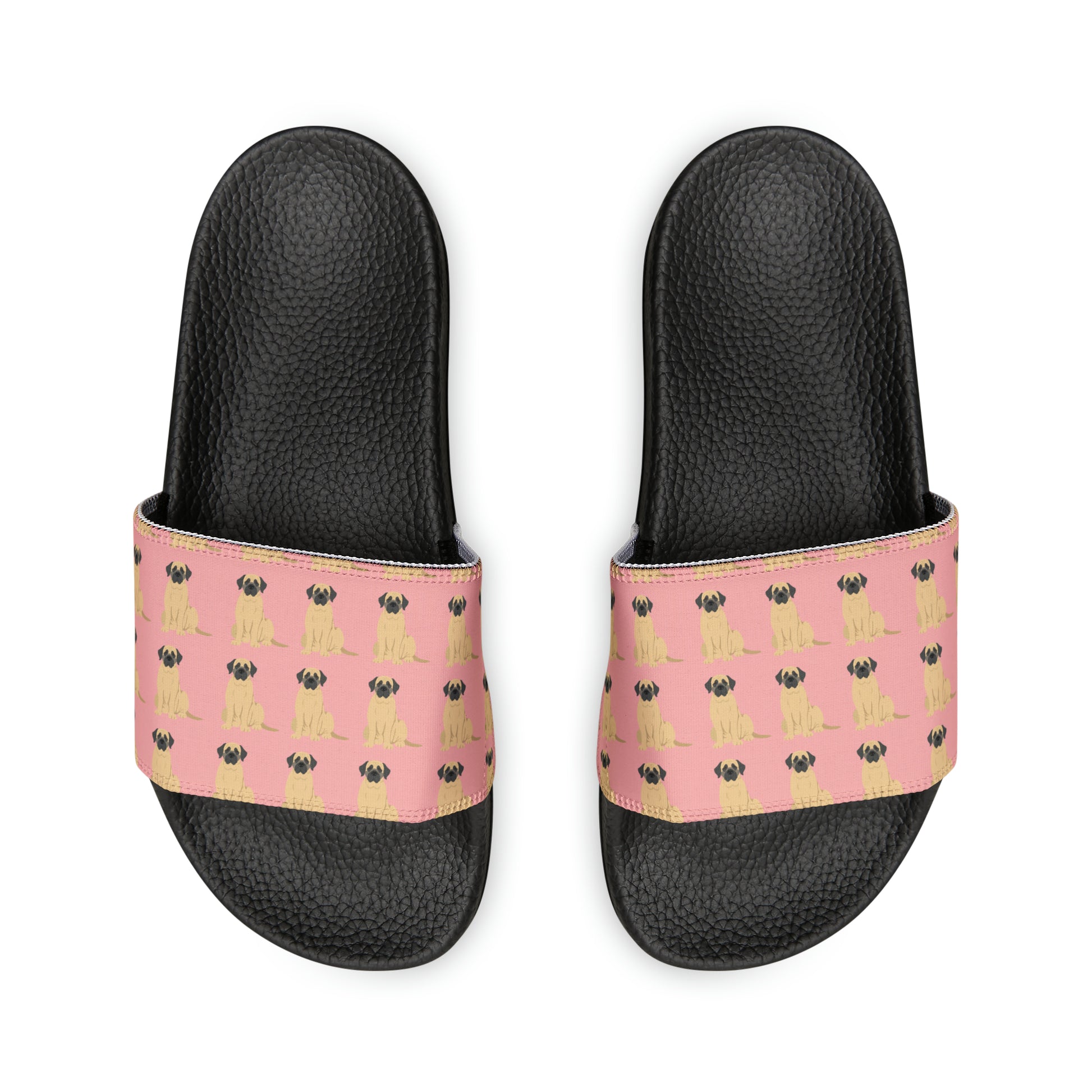 English Mastiff Pink Women's PU Slide Sandals