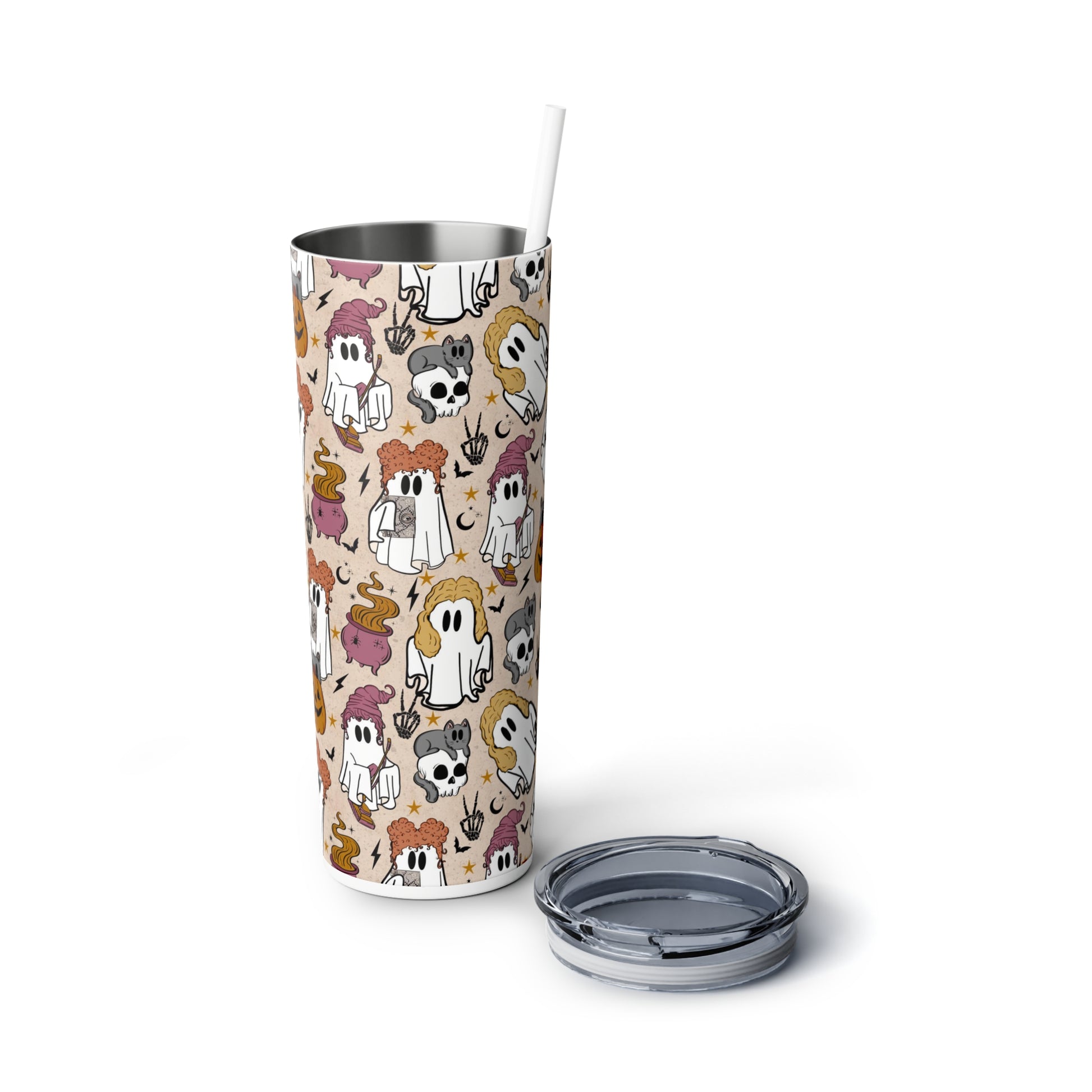 Hocus Pocus Skinny Steel Tumbler with Straw, 20oz