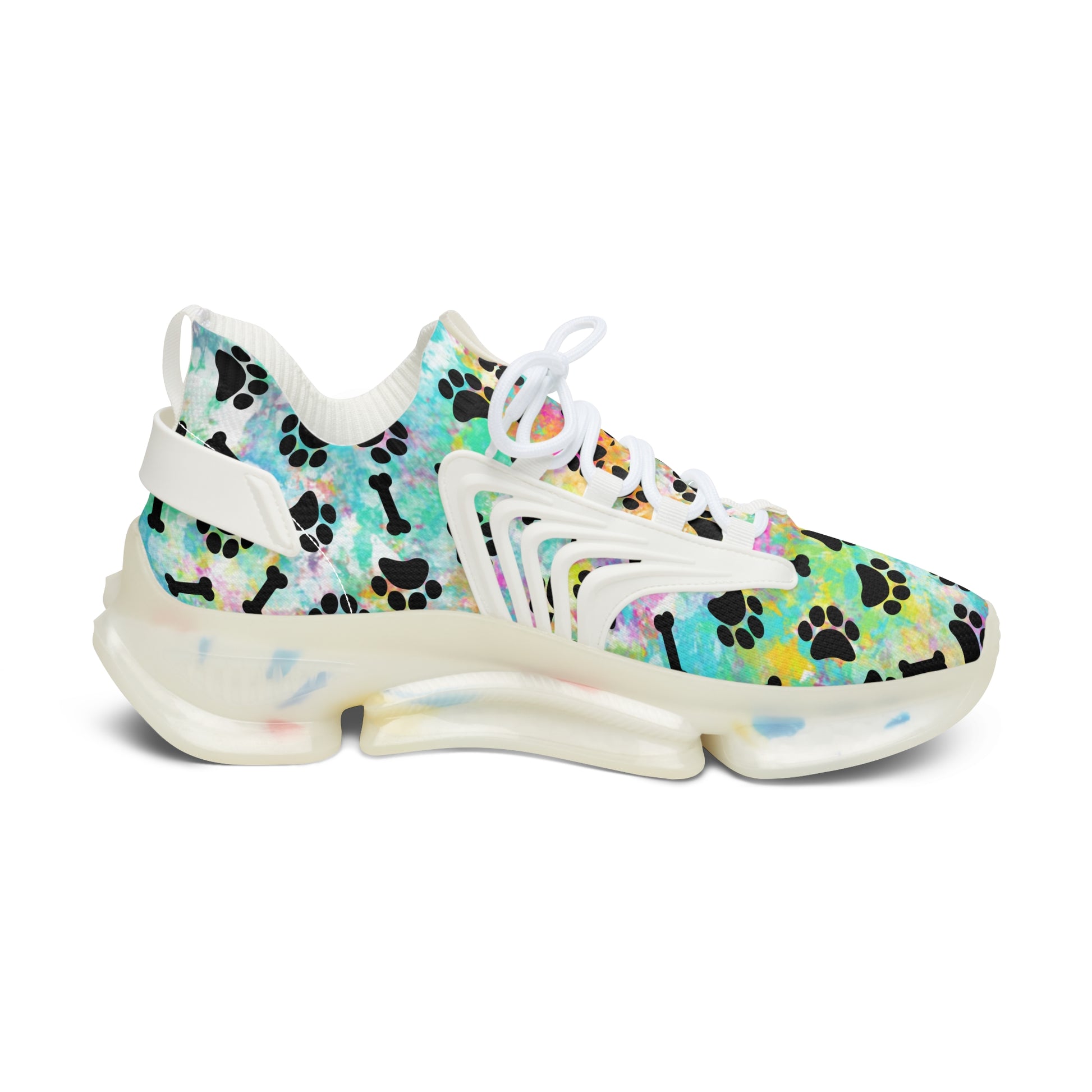 Rainbow Paw & Bones Women's Mesh Sneakers