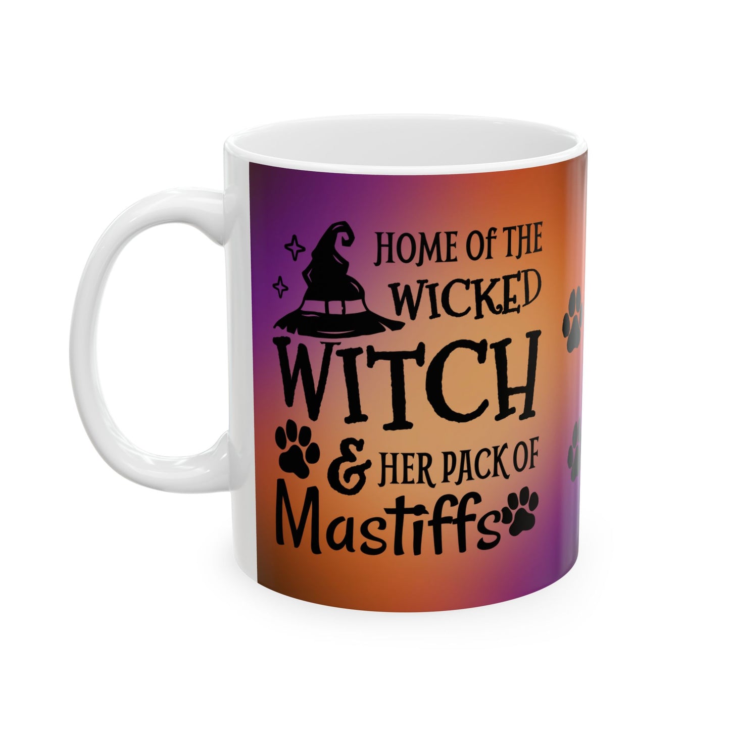 Wicked Witch & Her Mastiffs Ceramic Mug, (11oz, 15oz)