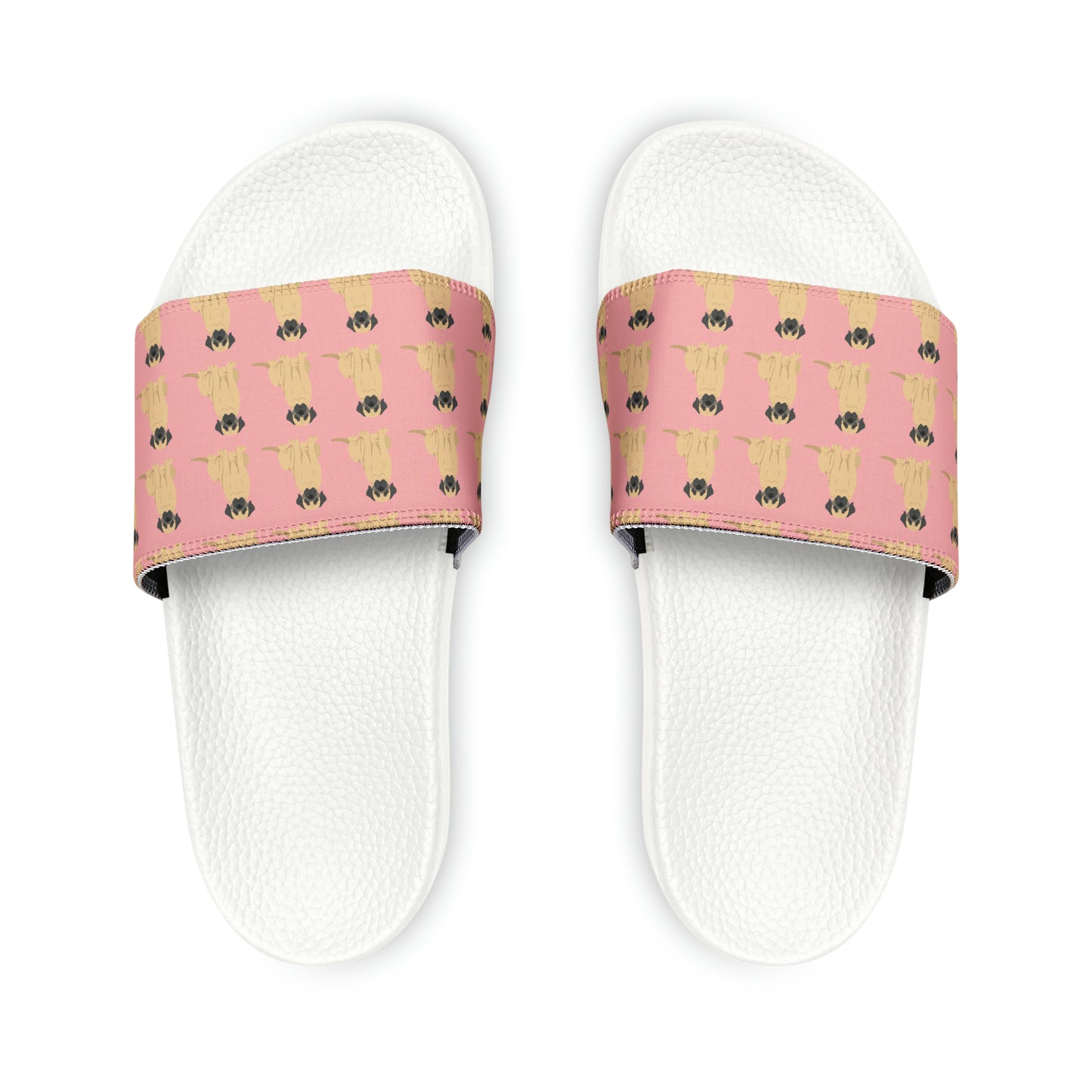 English Mastiff Pink Women's PU Slide Sandals