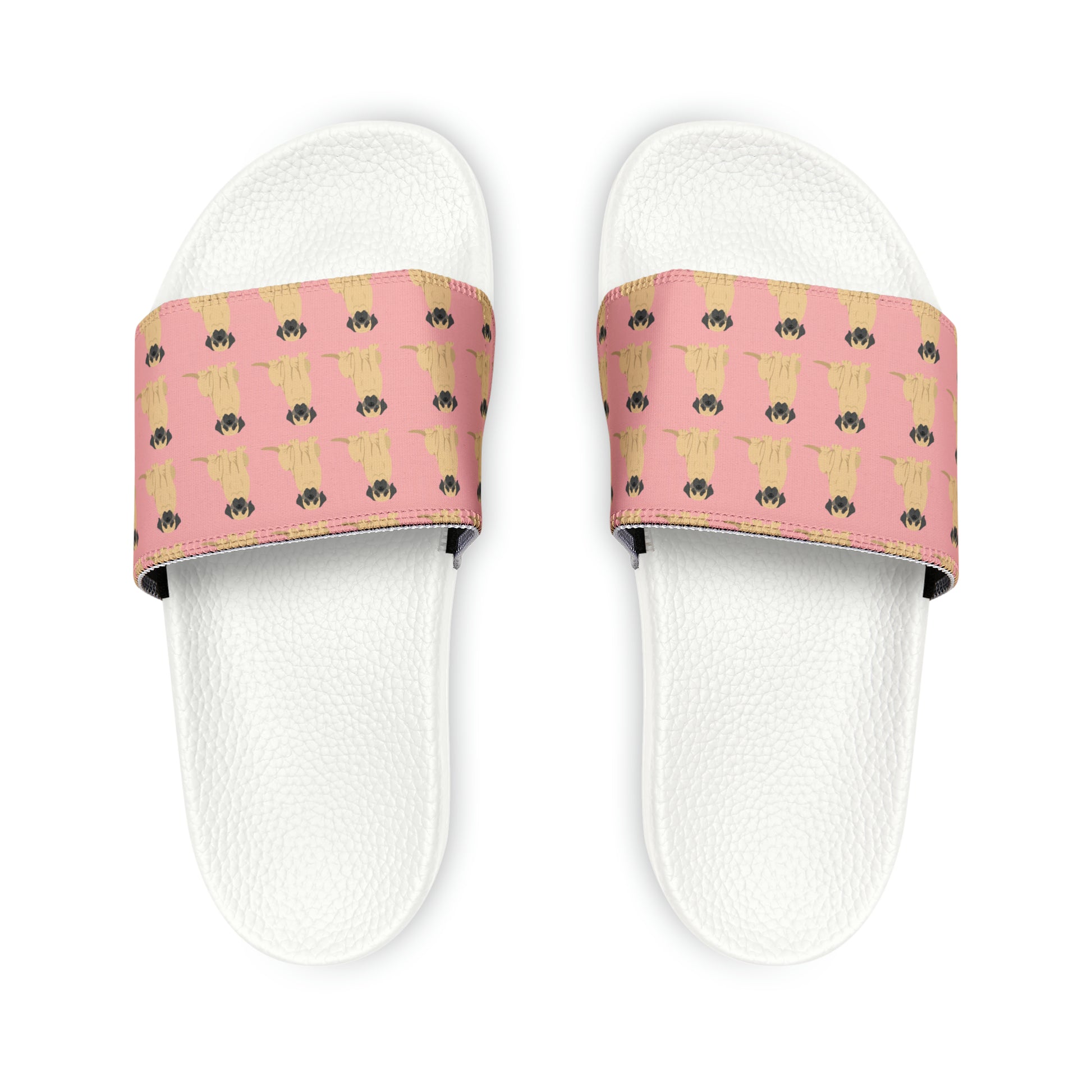 English Mastiff Pink Women's PU Slide Sandals