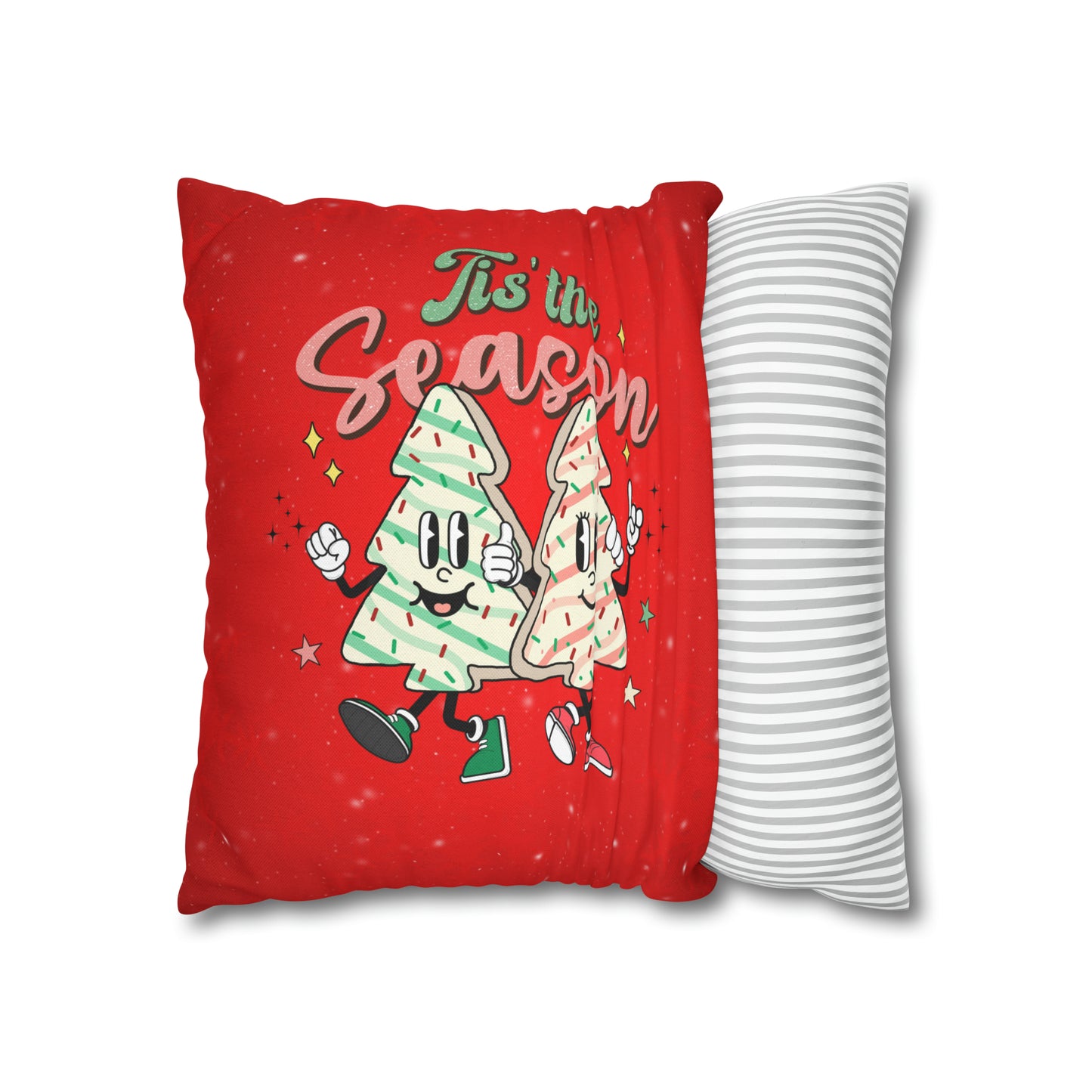 Thanksgiving & Christmas Spun Polyester Square Pillow Case