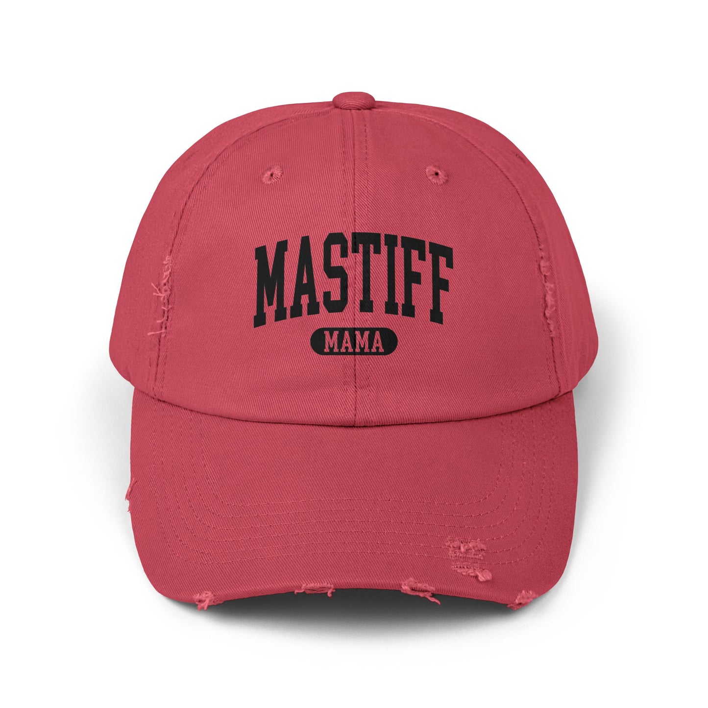 Mastiff Mama Distressed Cap Dashing Red One size