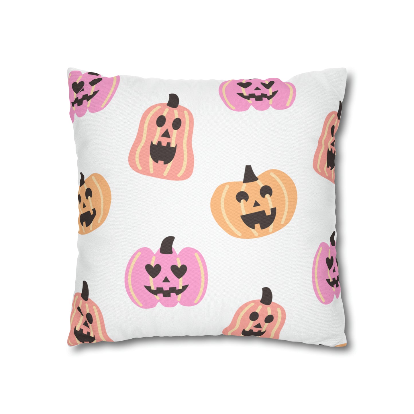 Pumpkin Spun Polyester Square Pillow Case