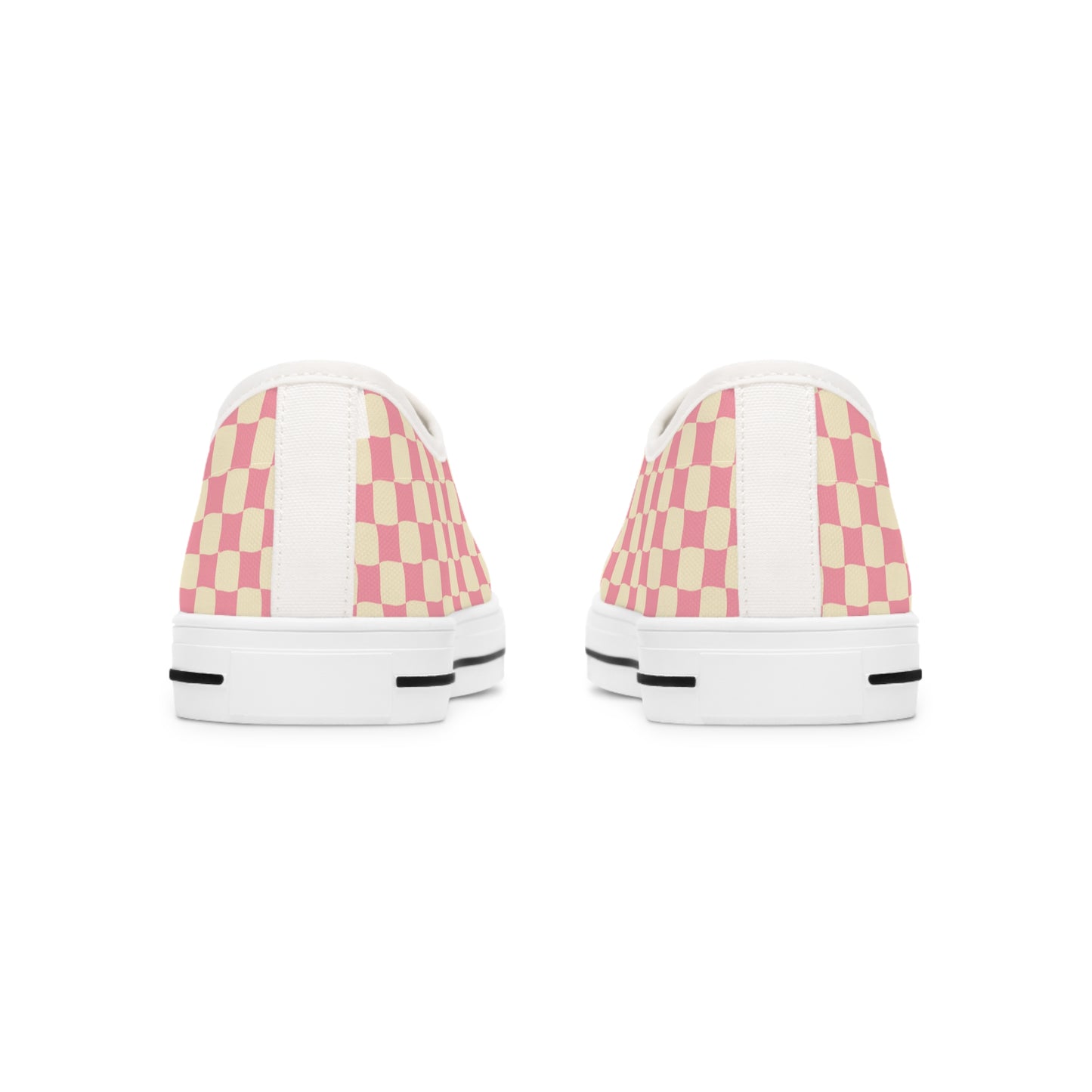 Pink check Women's Low Top Sneakers