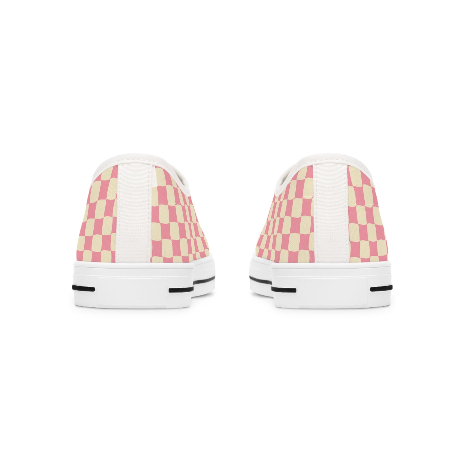 Pink check Women's Low Top Sneakers