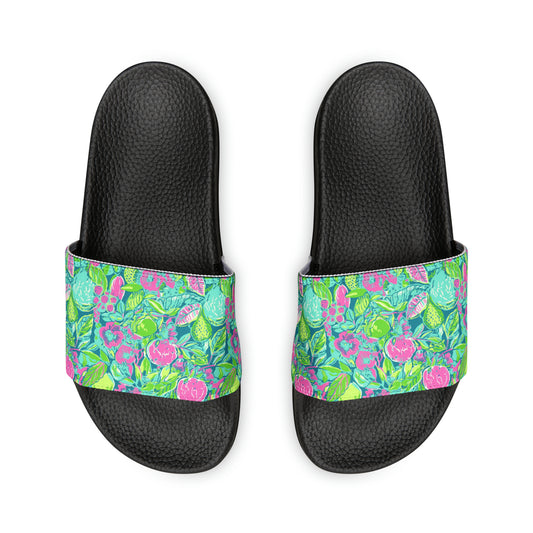 Lilly Inspired Women's PU Slide Sandals Black